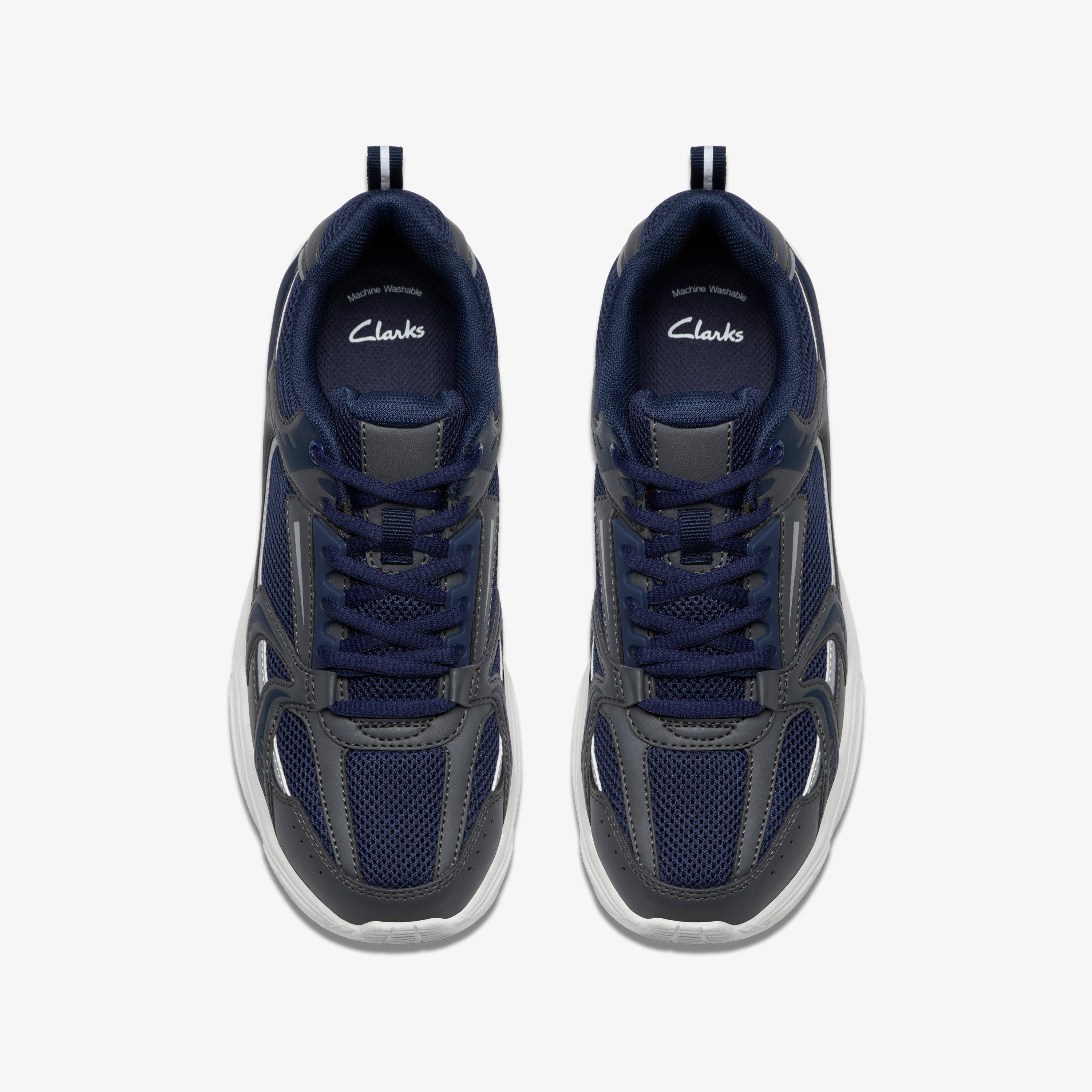 Crafton Move Older Navy Combination Synthetic Trainers, view 6 of 6