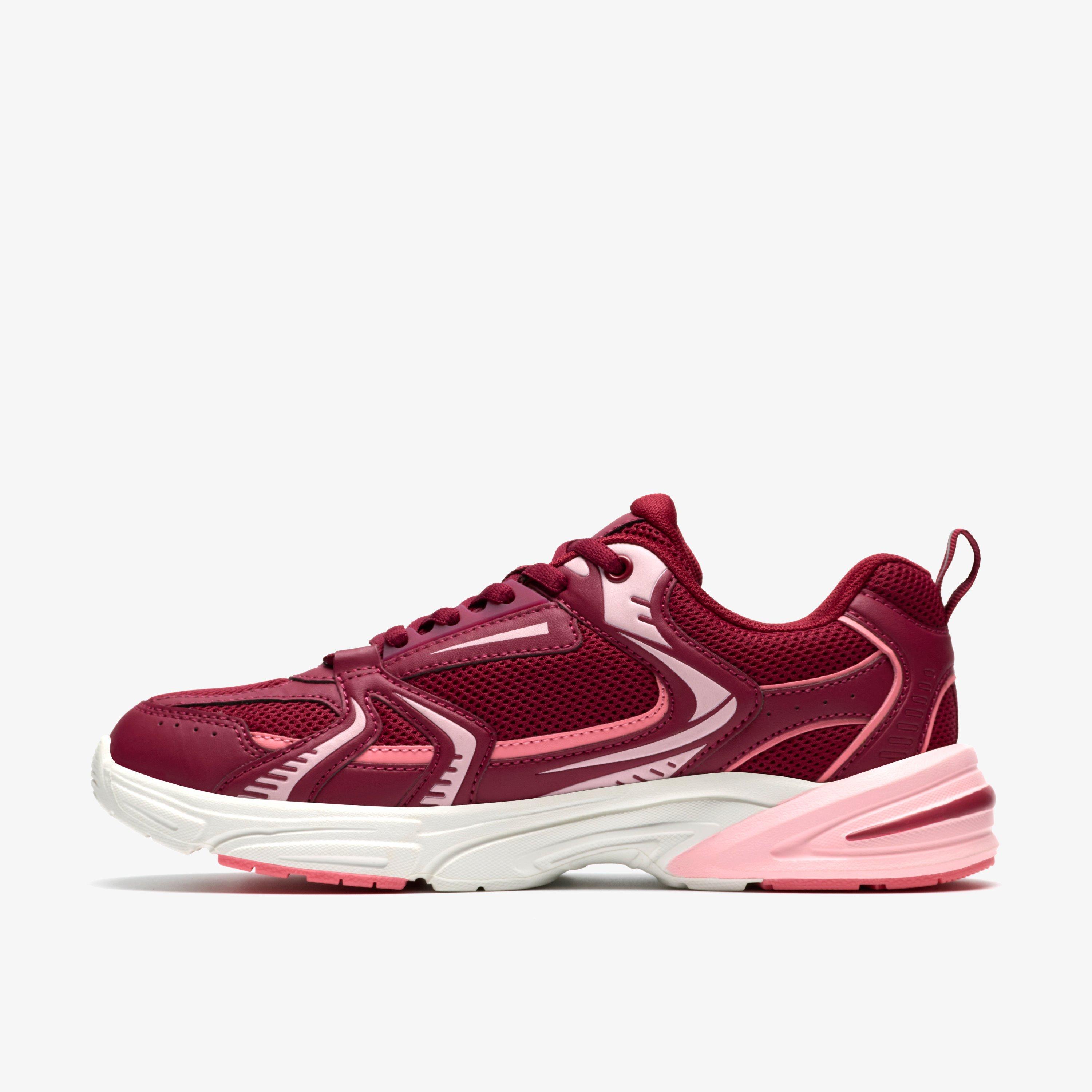 Crafton Move Older Pink Combination Synthetic Trainers, view 2 of 6