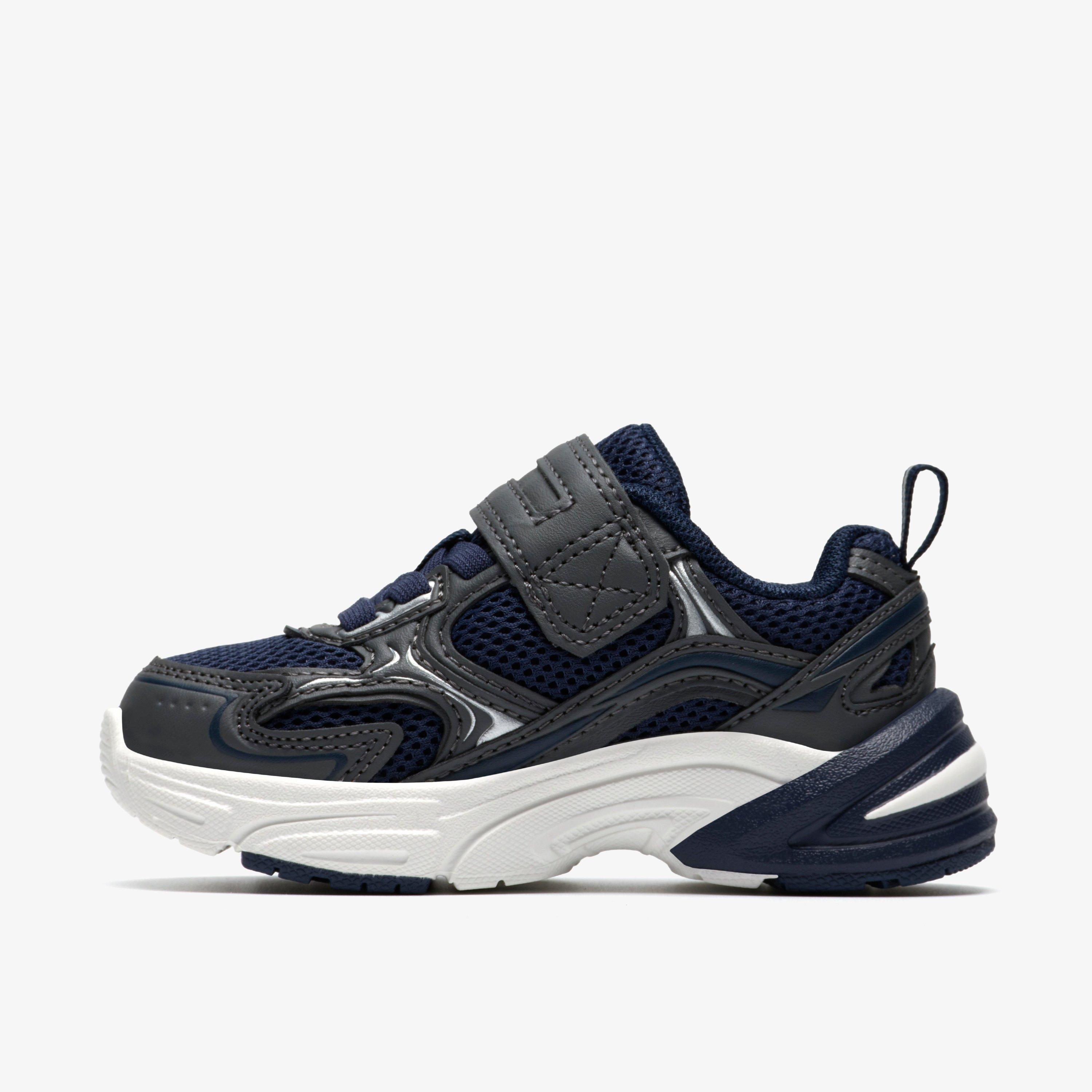 Crafton Move Toddler Navy Combination Synthetic Trainers, view 2 of 6
