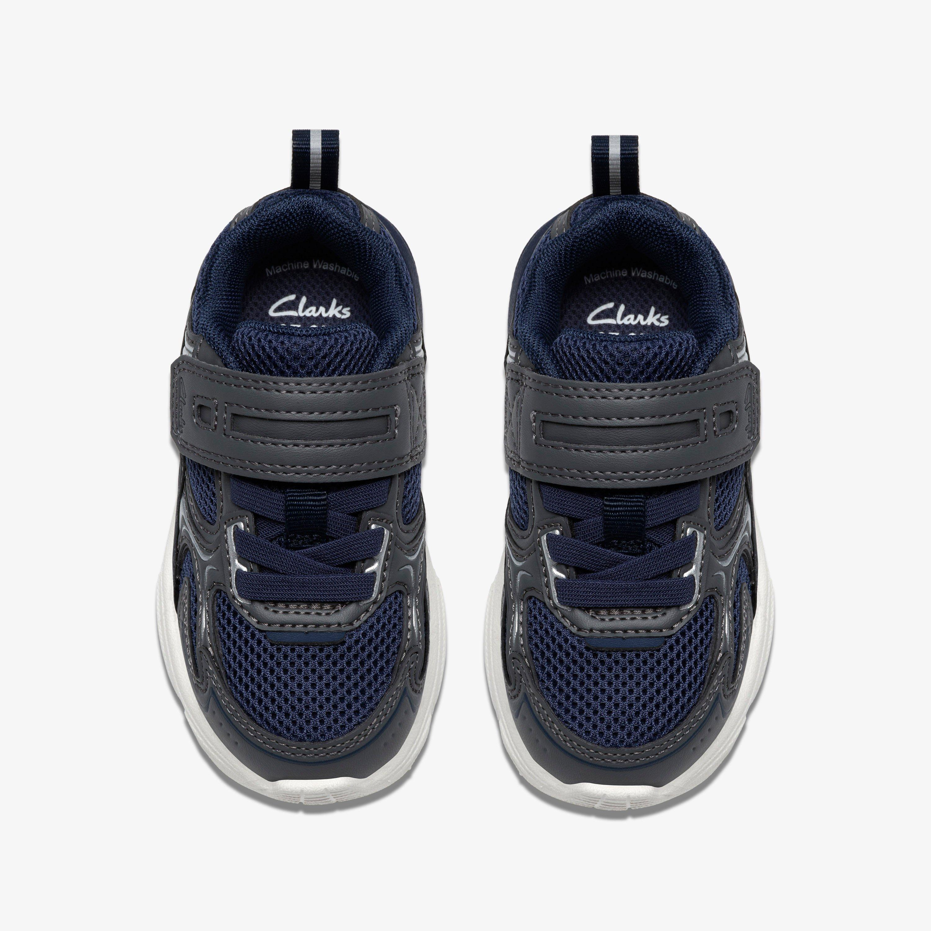 Crafton Move Toddler Navy Combination Synthetic Trainers, view 6 of 6