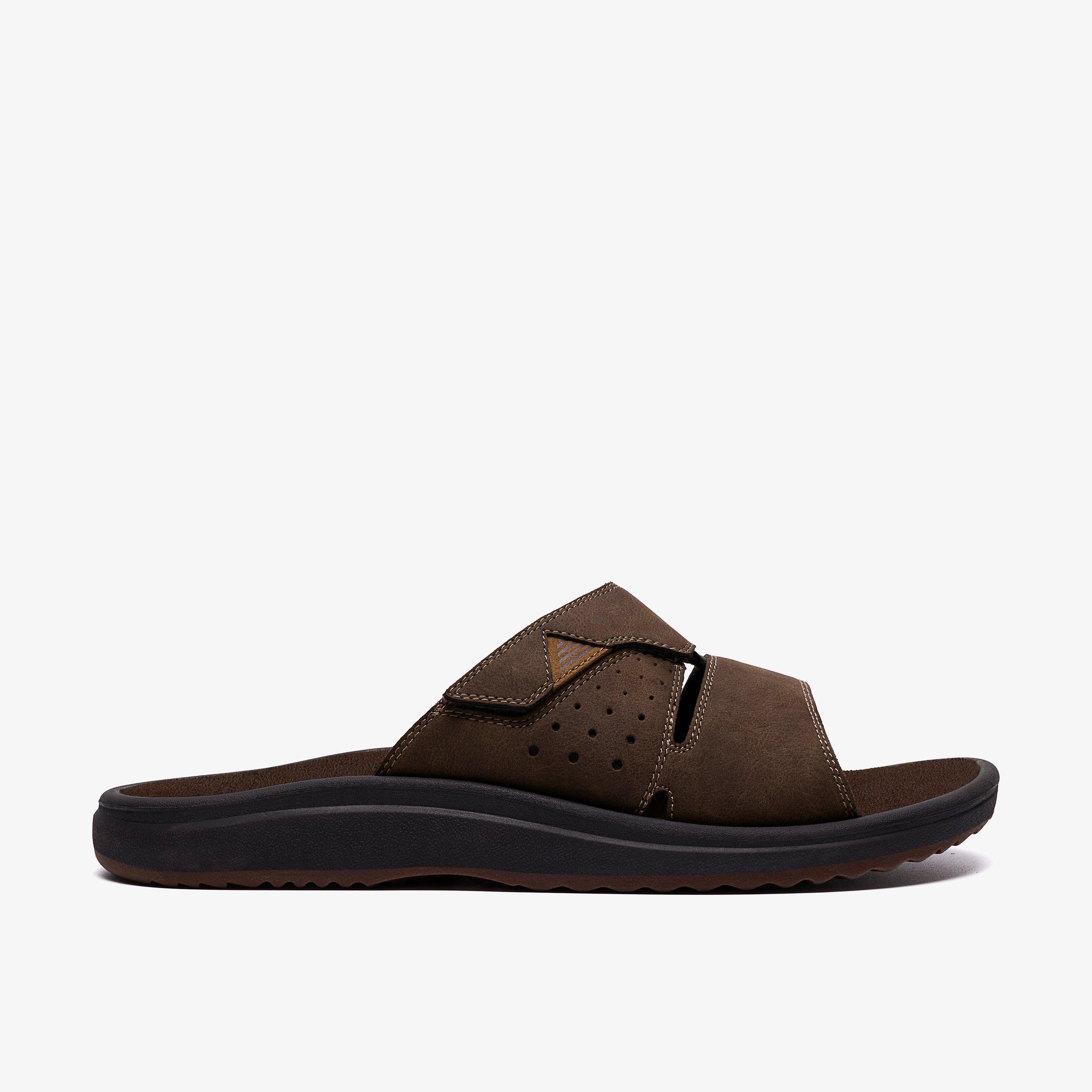 Brinkley Slide Dark Brown Sliders, view 1 of 6