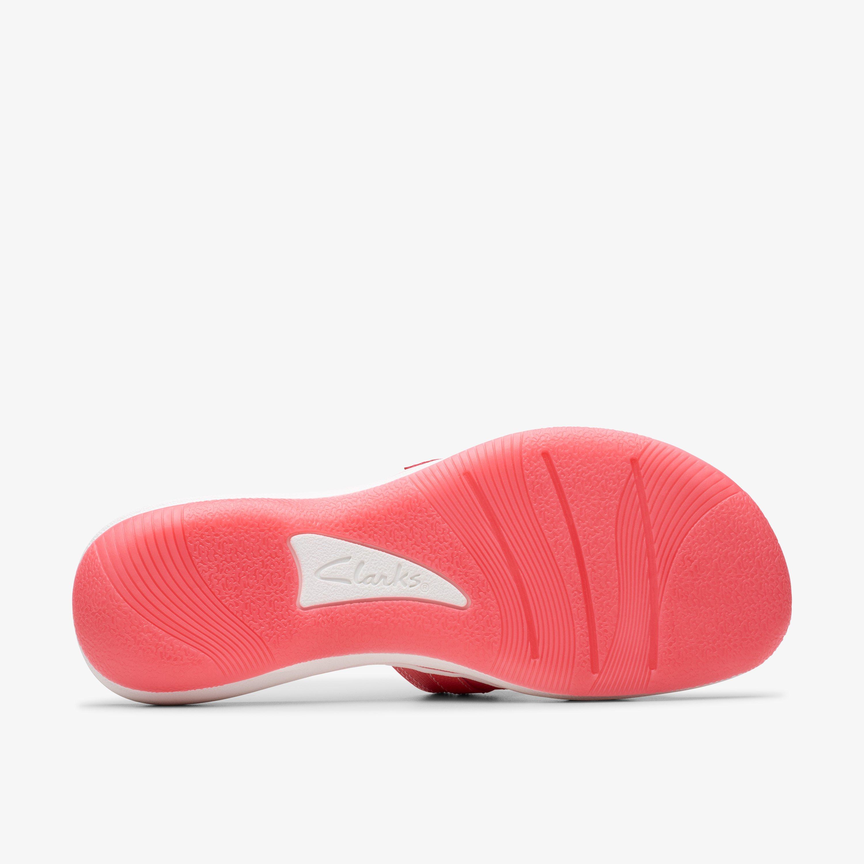 Brinkley Piper Bright Coral Ombre Flat Sandals Slip Ons Sliders, view 3 of 6
