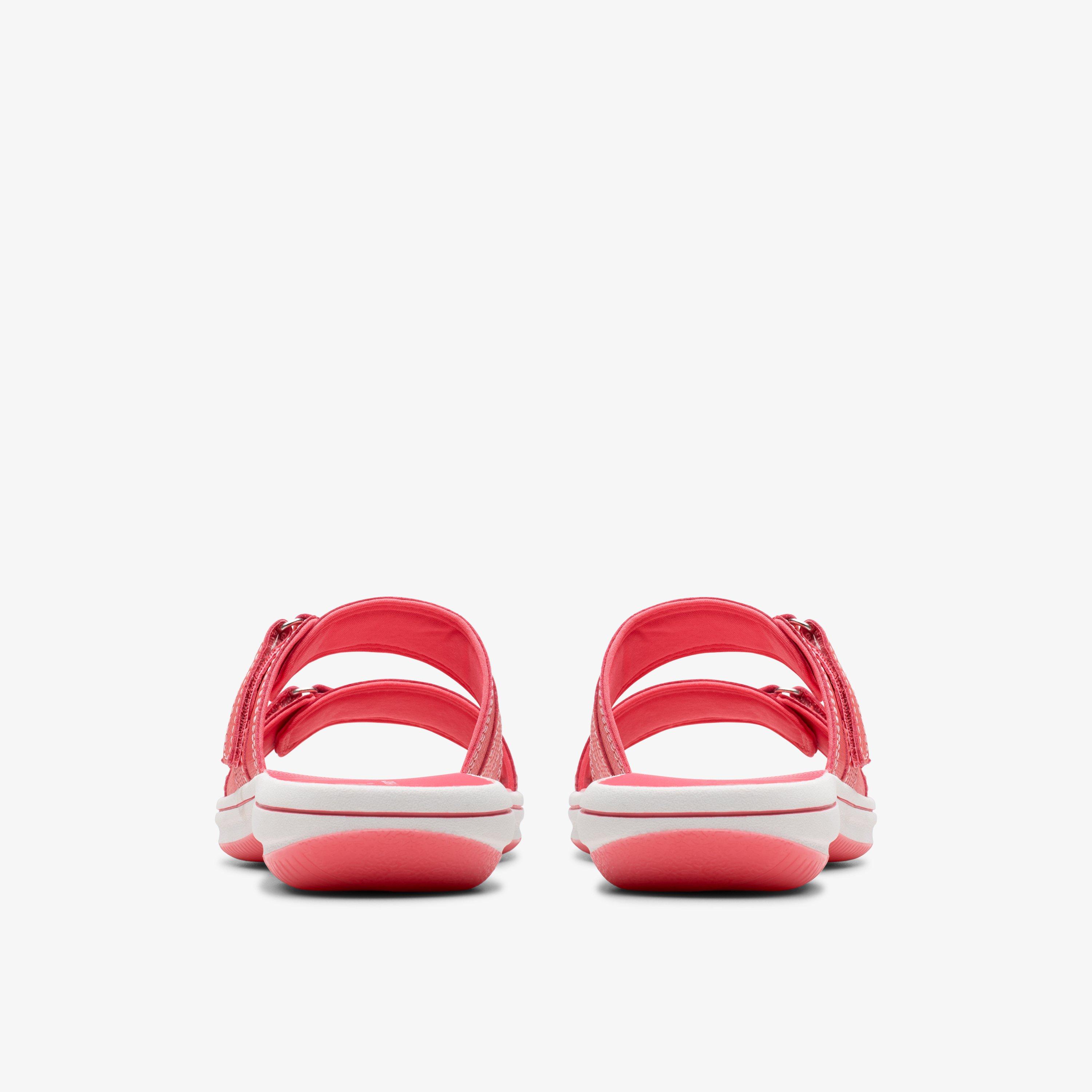 Brinkley Piper Bright Coral Ombre Flat Sandals Slip Ons Sliders, view 5 of 6