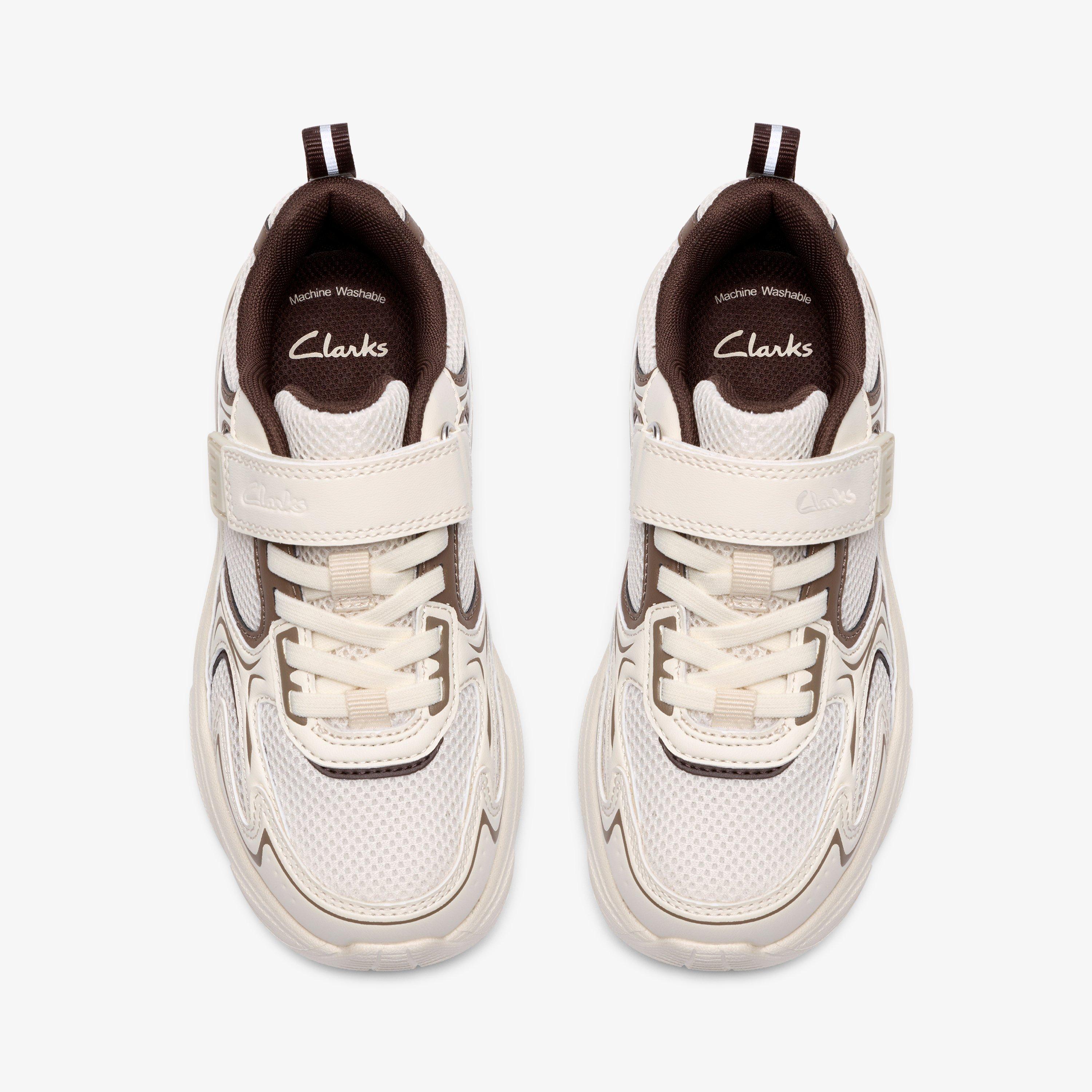 Crafton Park Kid Off White Combination Trainers, view 6 of 6