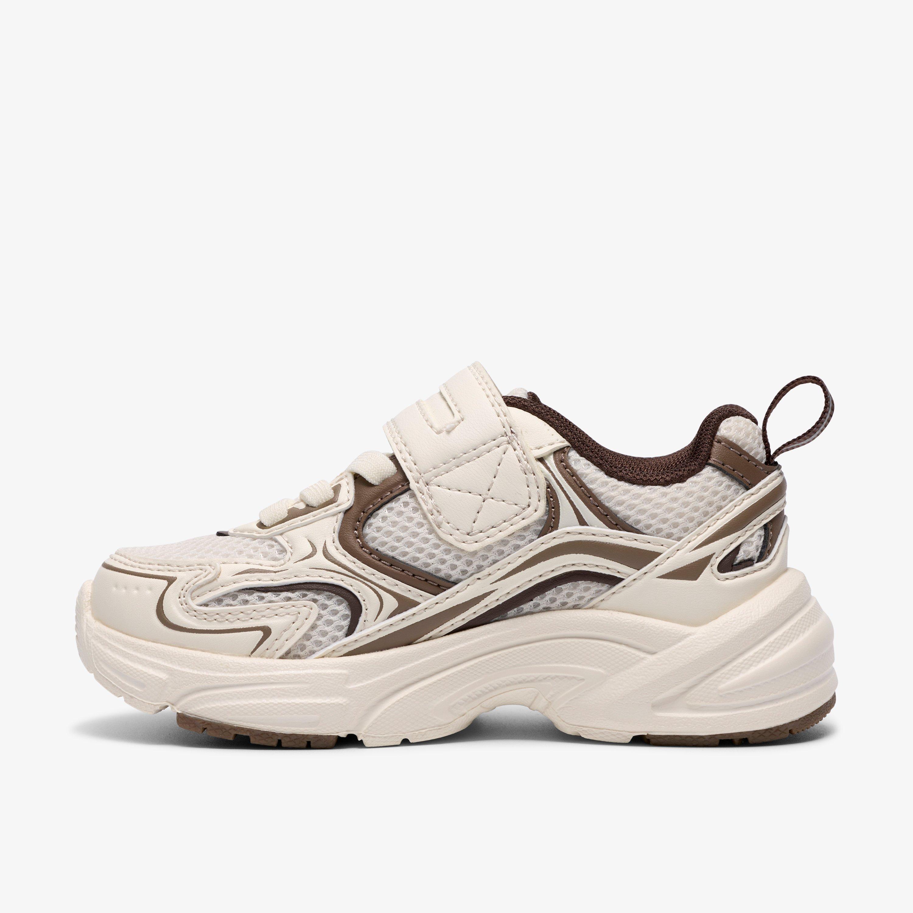 Crafton Park Toddler Off White Combination Trainers, view 2 of 6