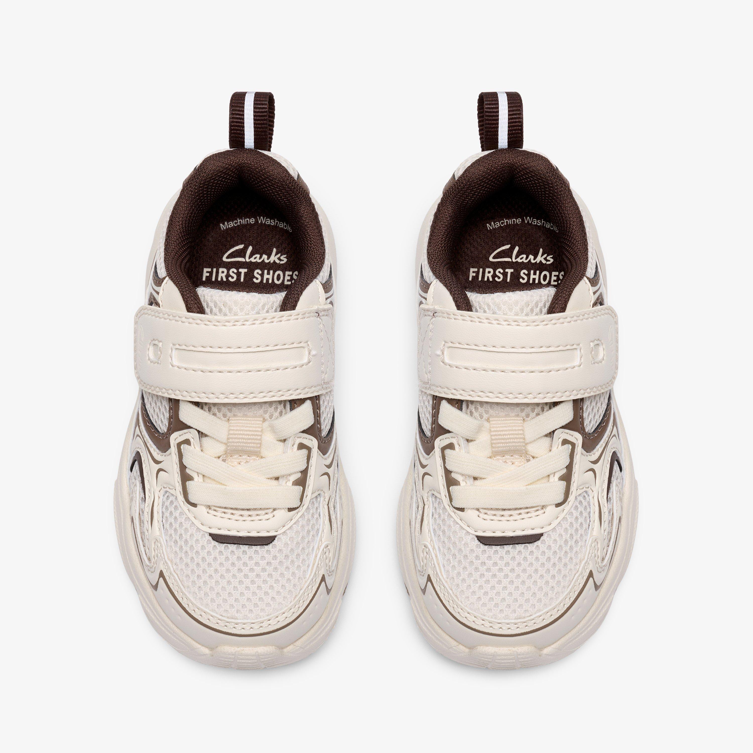 Crafton Park Toddler Off White Combination Trainers, view 6 of 6