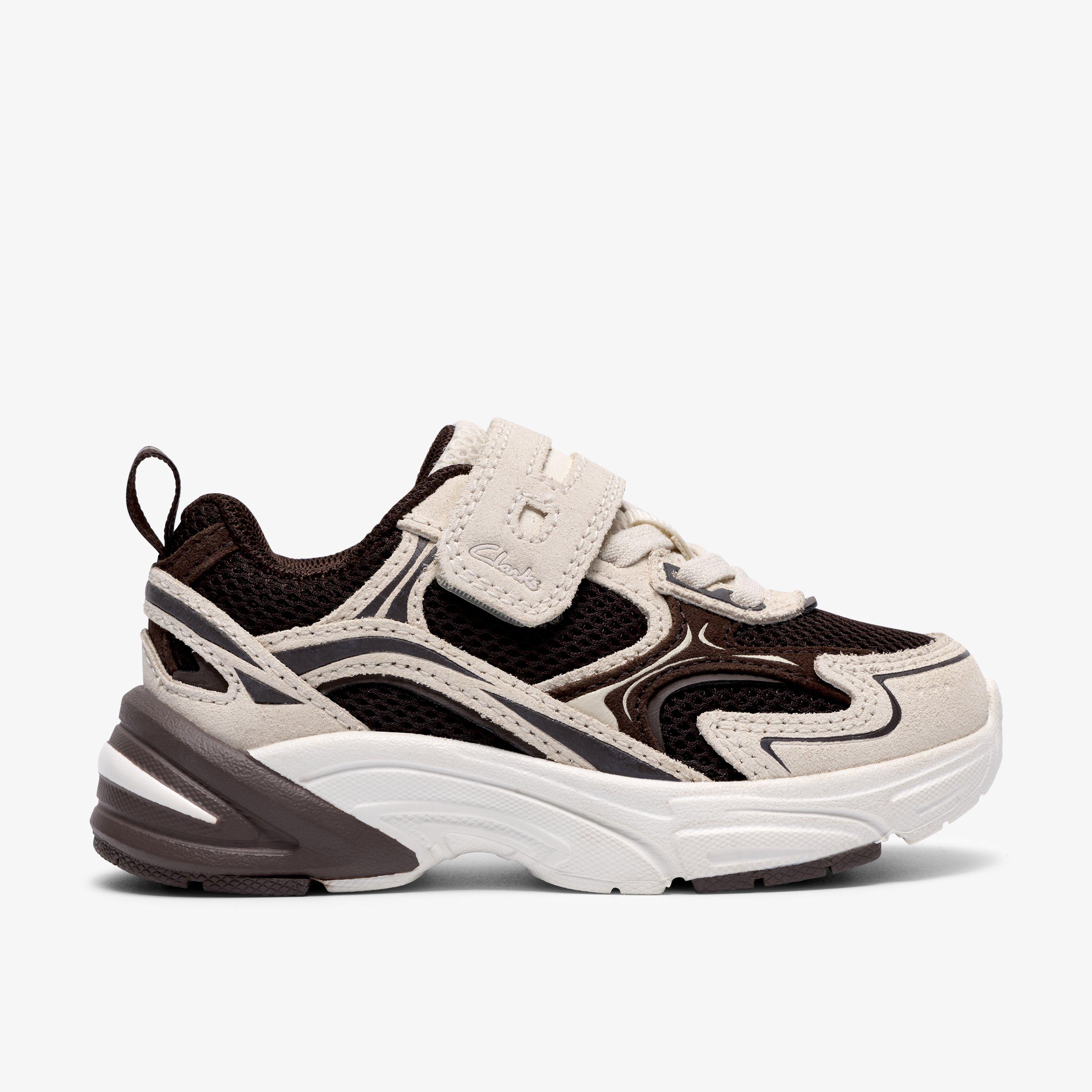 CraftonVibe Toddler Brown Combination Trainers Riptape, view 1 of 6