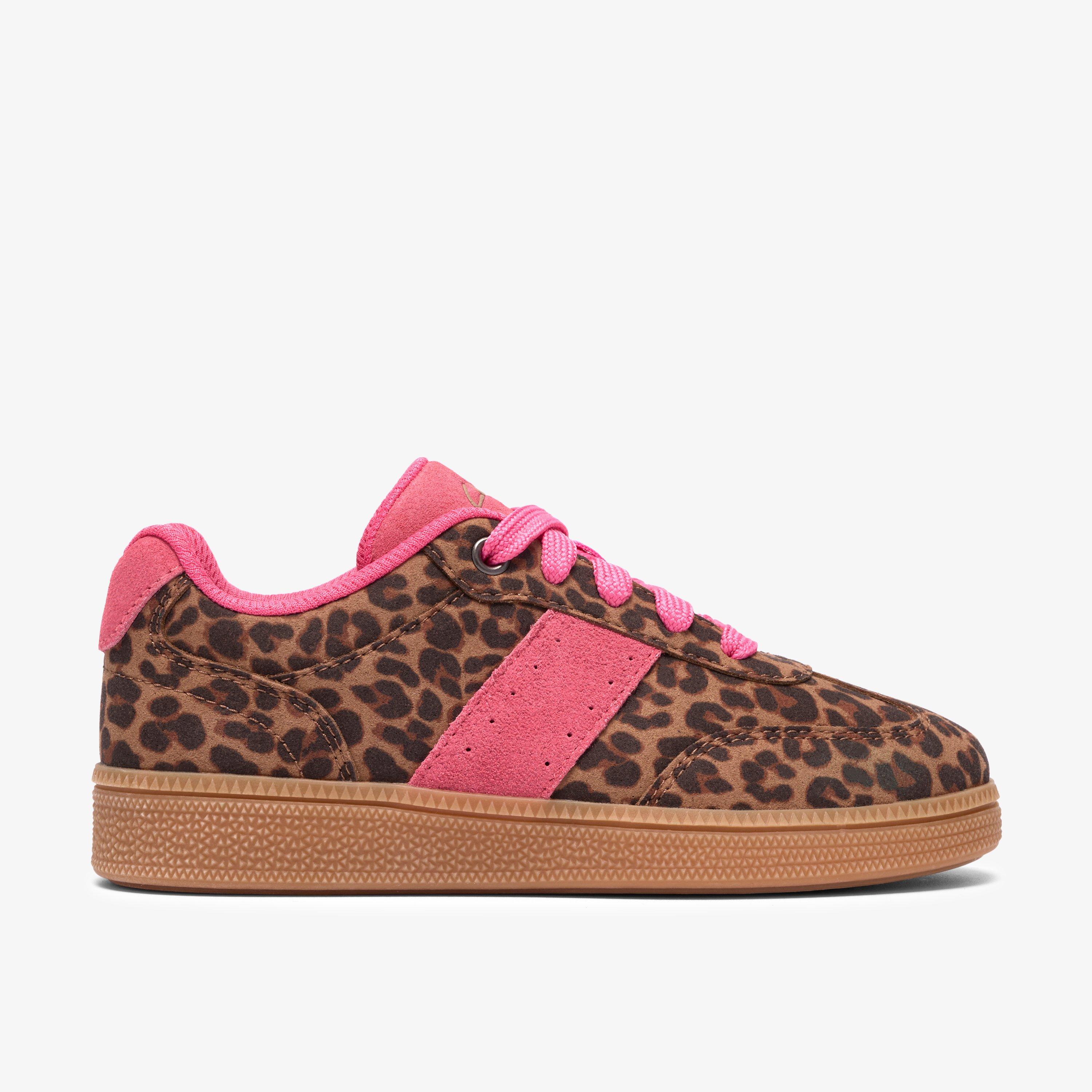 Cypress Lace Kid Leopard Print Trainers Lace Up, view 1 of 6