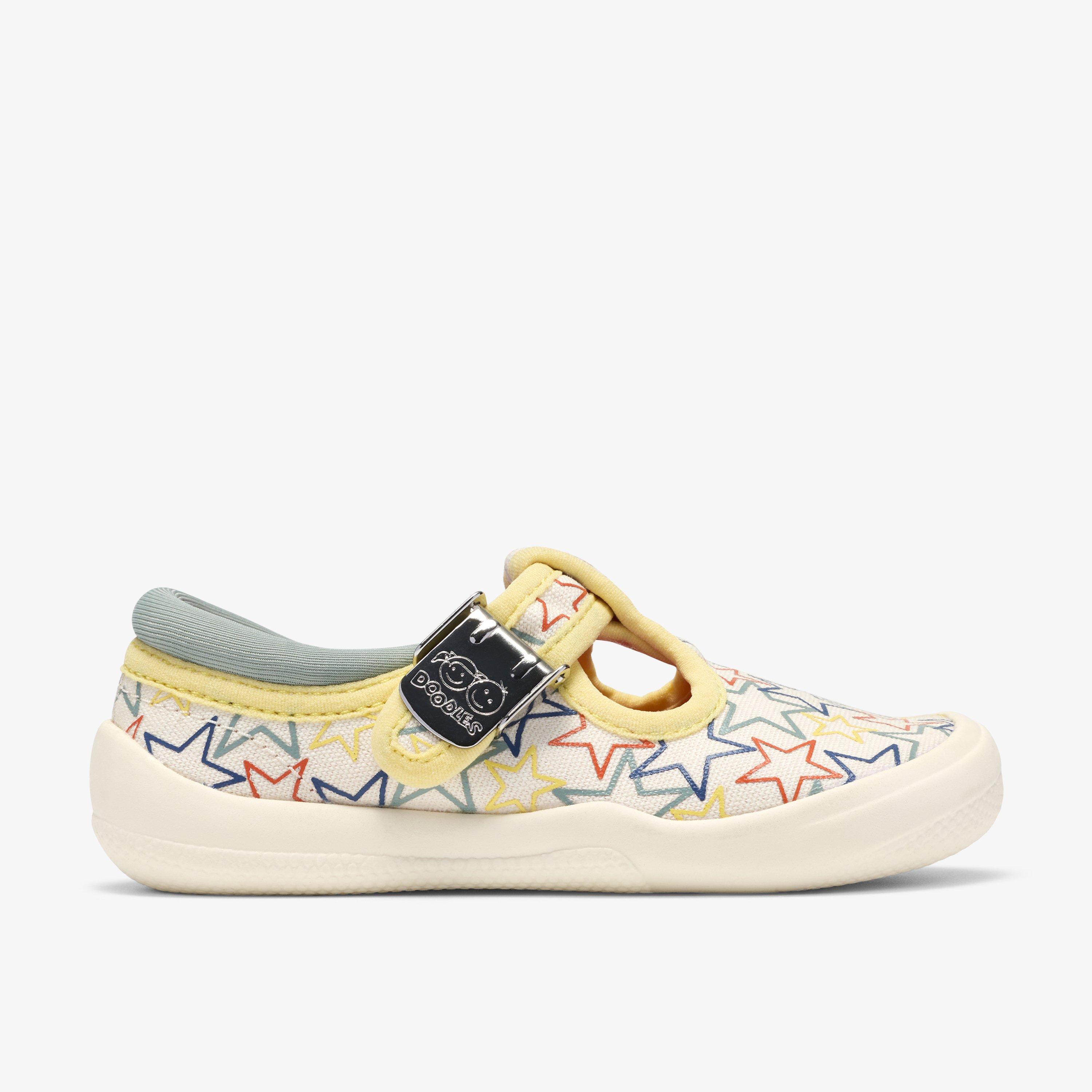 Briley Way Toddler Cotton Combination T Bar Shoes Canvas Trainers, view 1 of 10