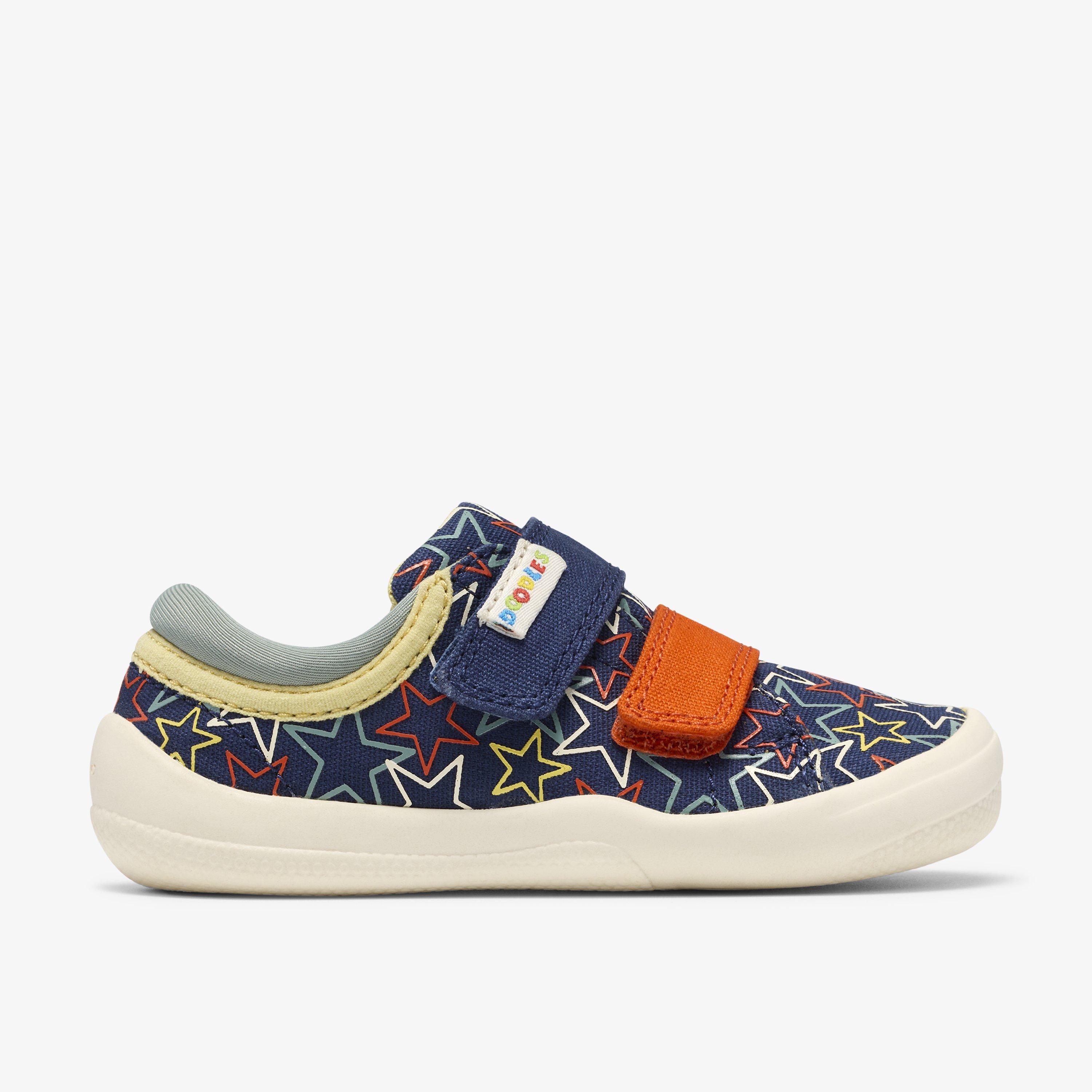 Briley Fly Toddler Navy Combination Pre Walker Canvas Trainers, view 1 of 6