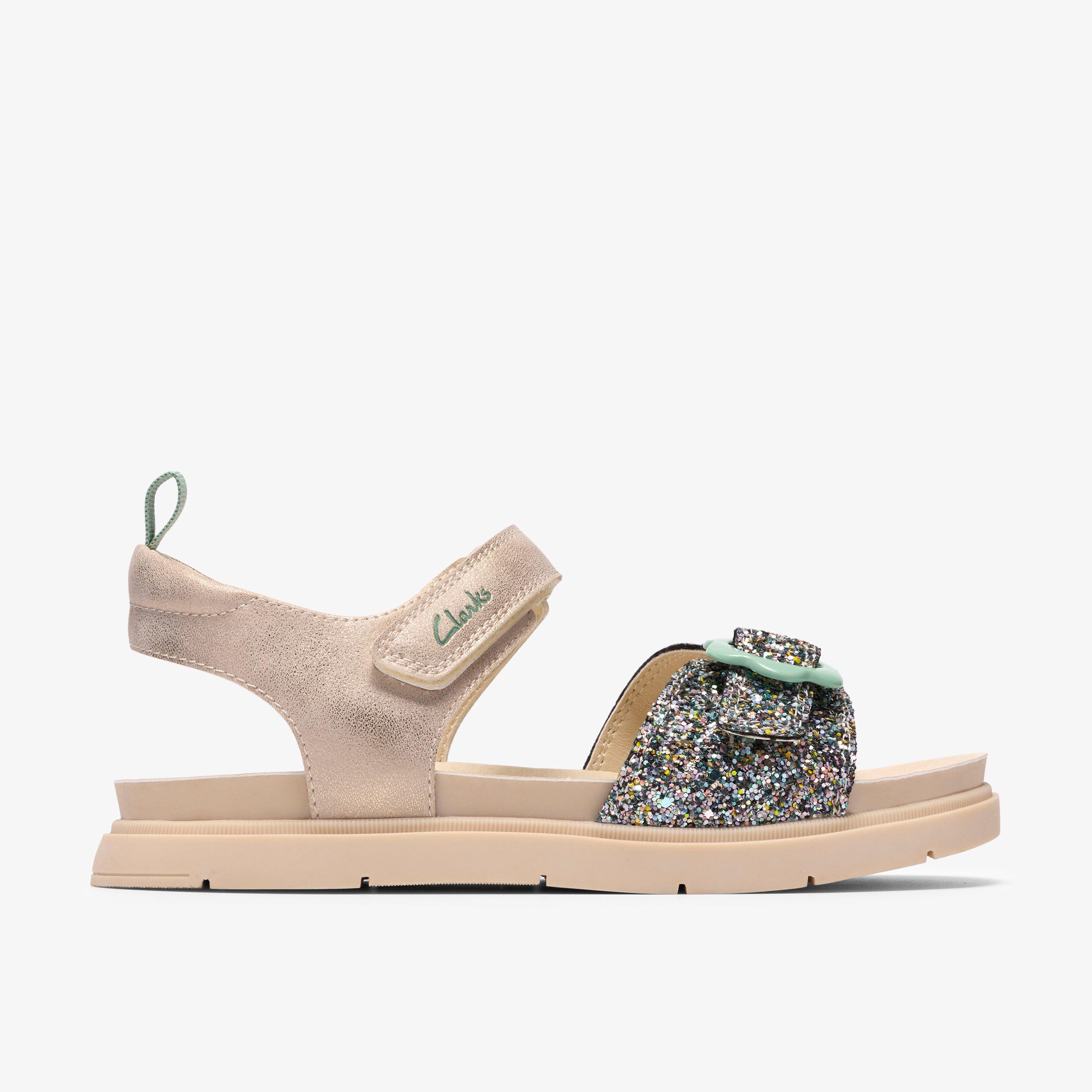 Twixie Flora Kid Neutral Flat Sandals Two Part Sandals, view 1 of 6