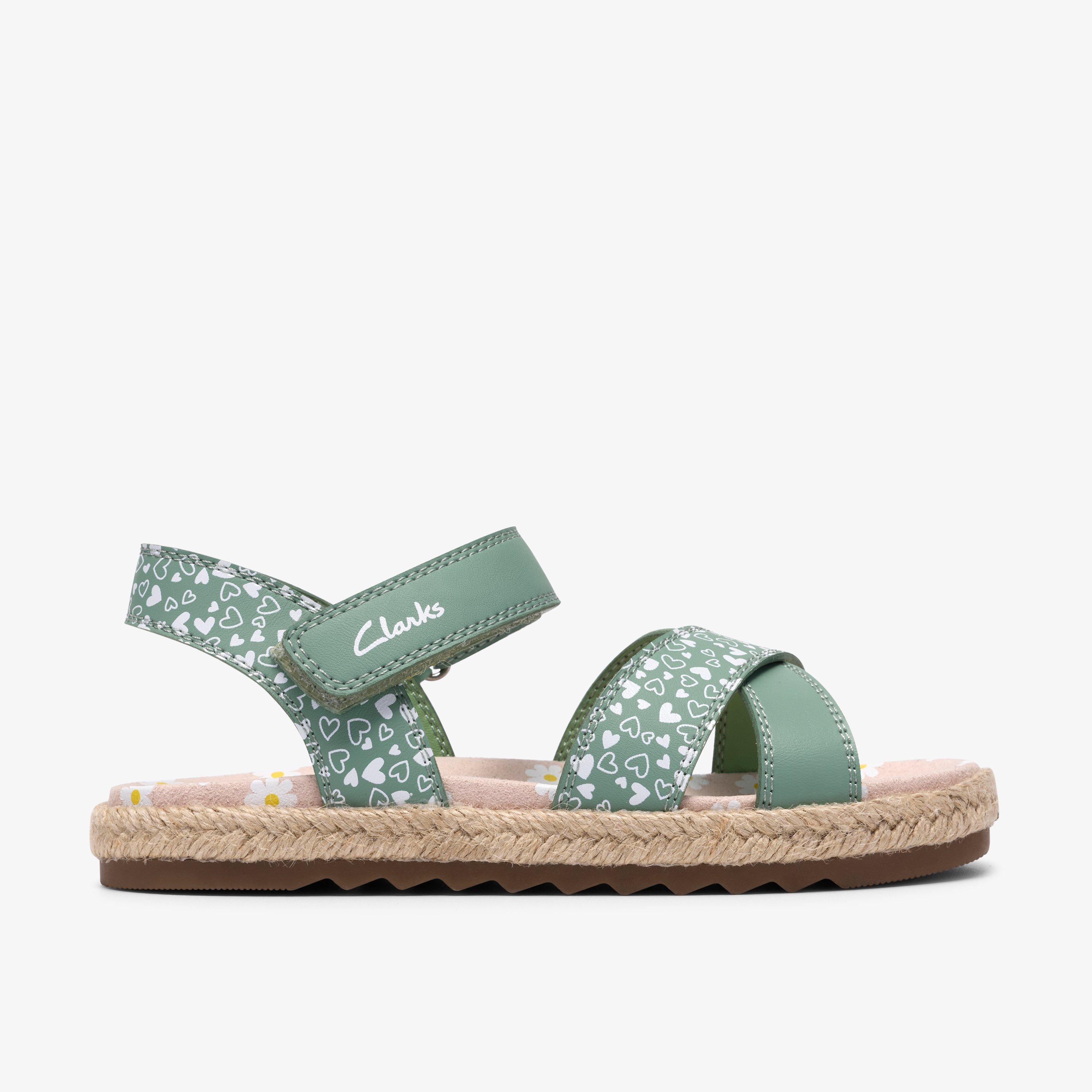 Brooke Sun Kid Mint Flat Sandals, view 1 of 6