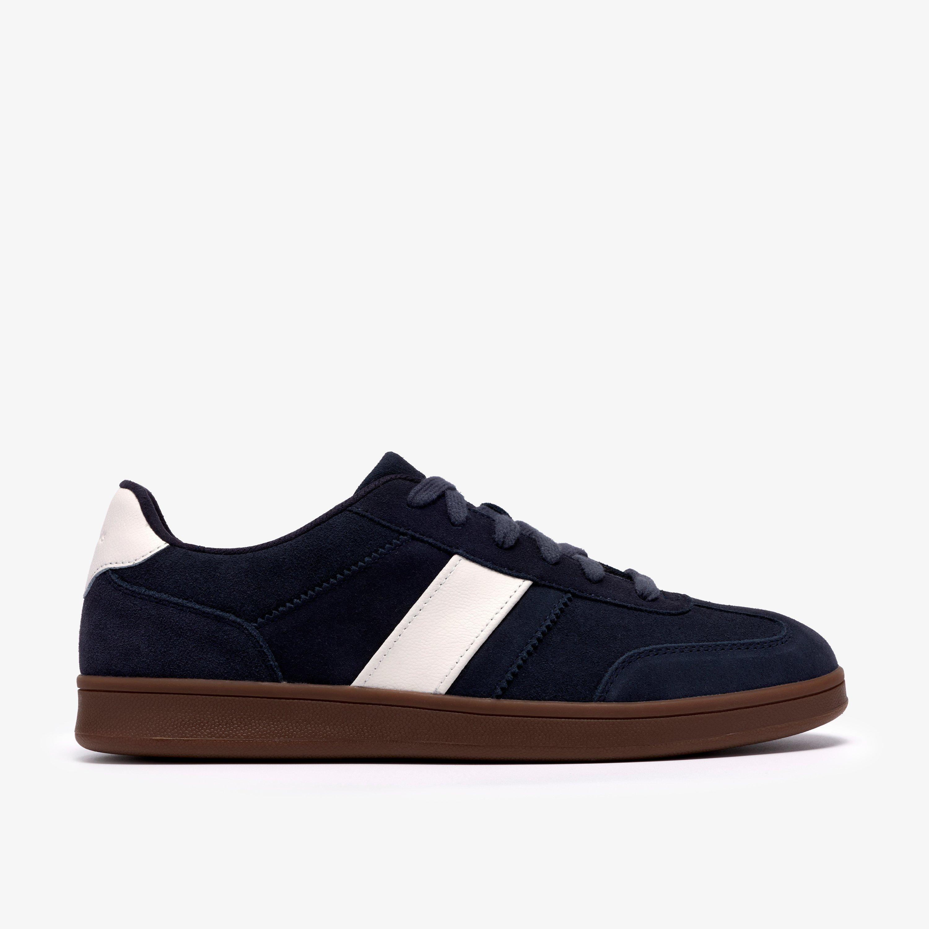 Seco Speed Navy Suede Trainers Lace Up, view 1 of 8
