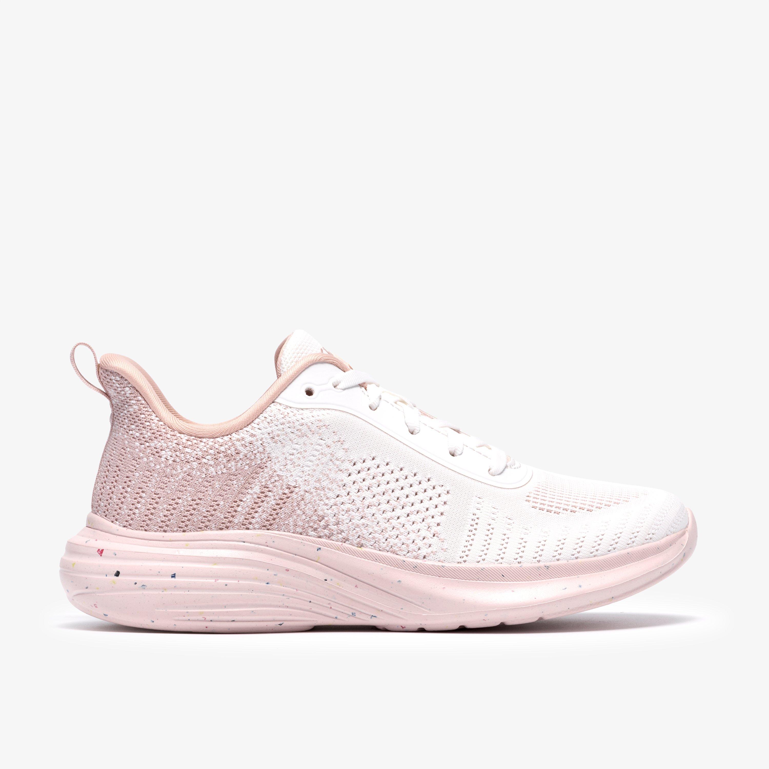 Izza Knit Light Pink Combination Trainers, view 1 of 6