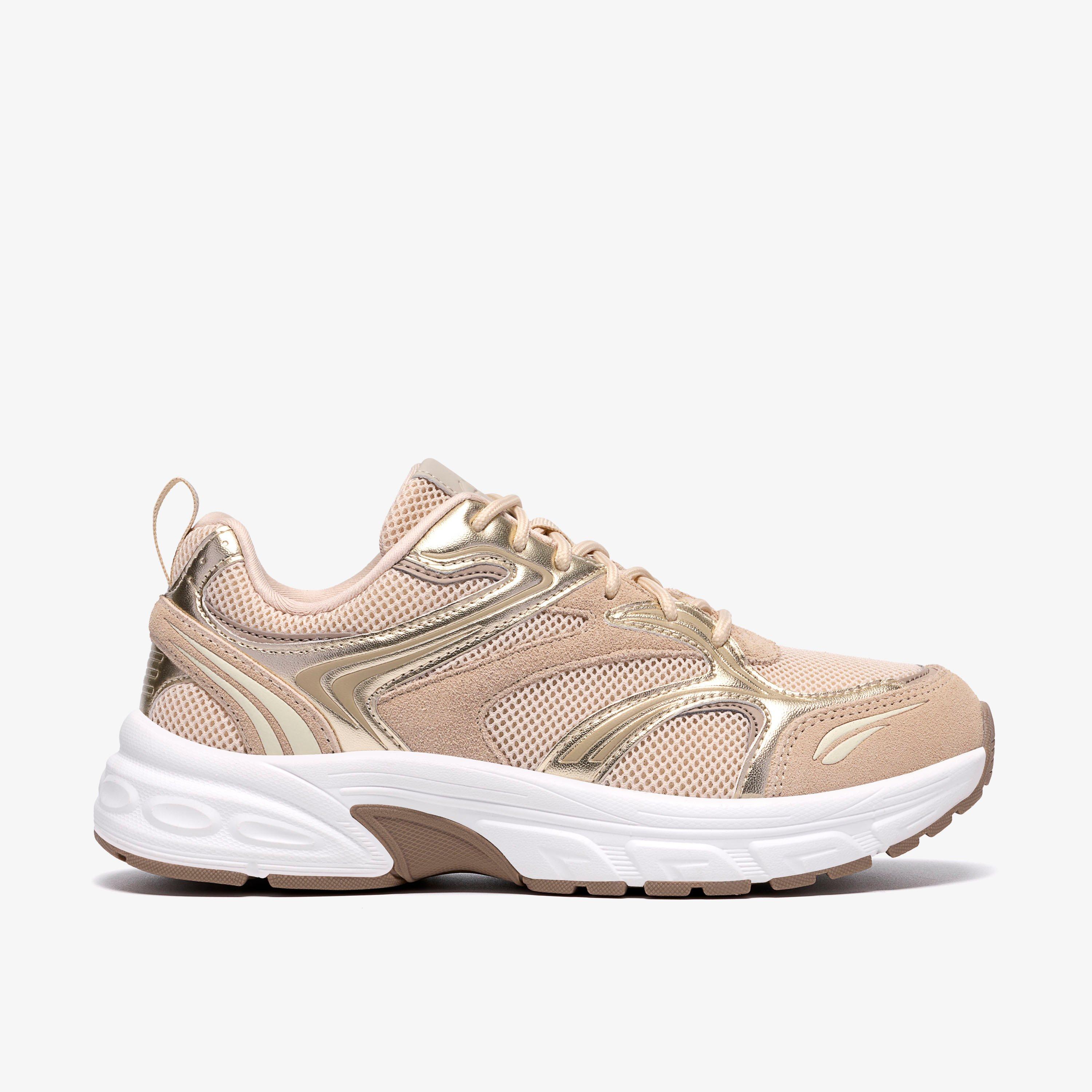 Axcel Walk Gold Metallic Trainers, view 1 of 6