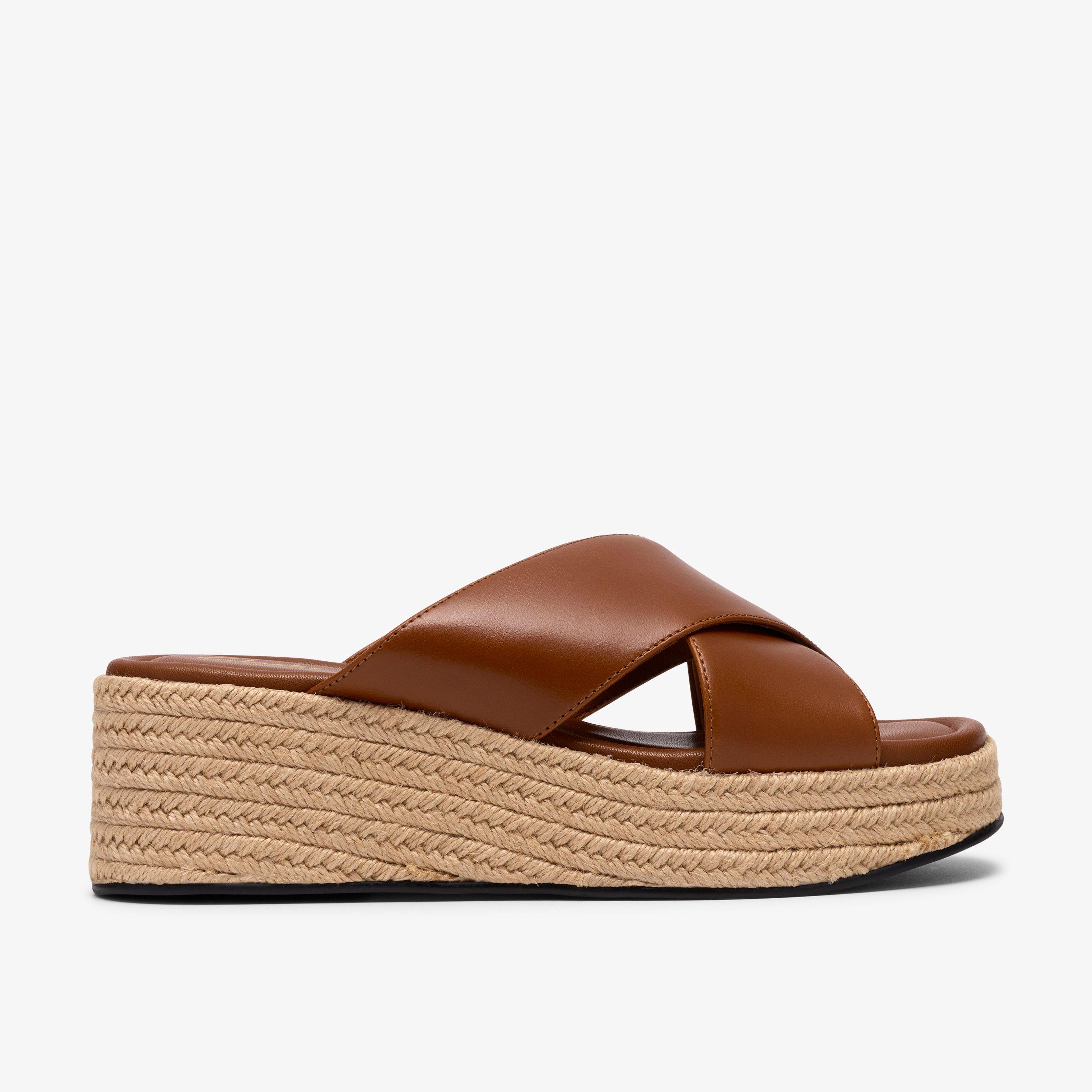 Tessiah Mule 2 Tan Leather Wedges, view 1 of 7