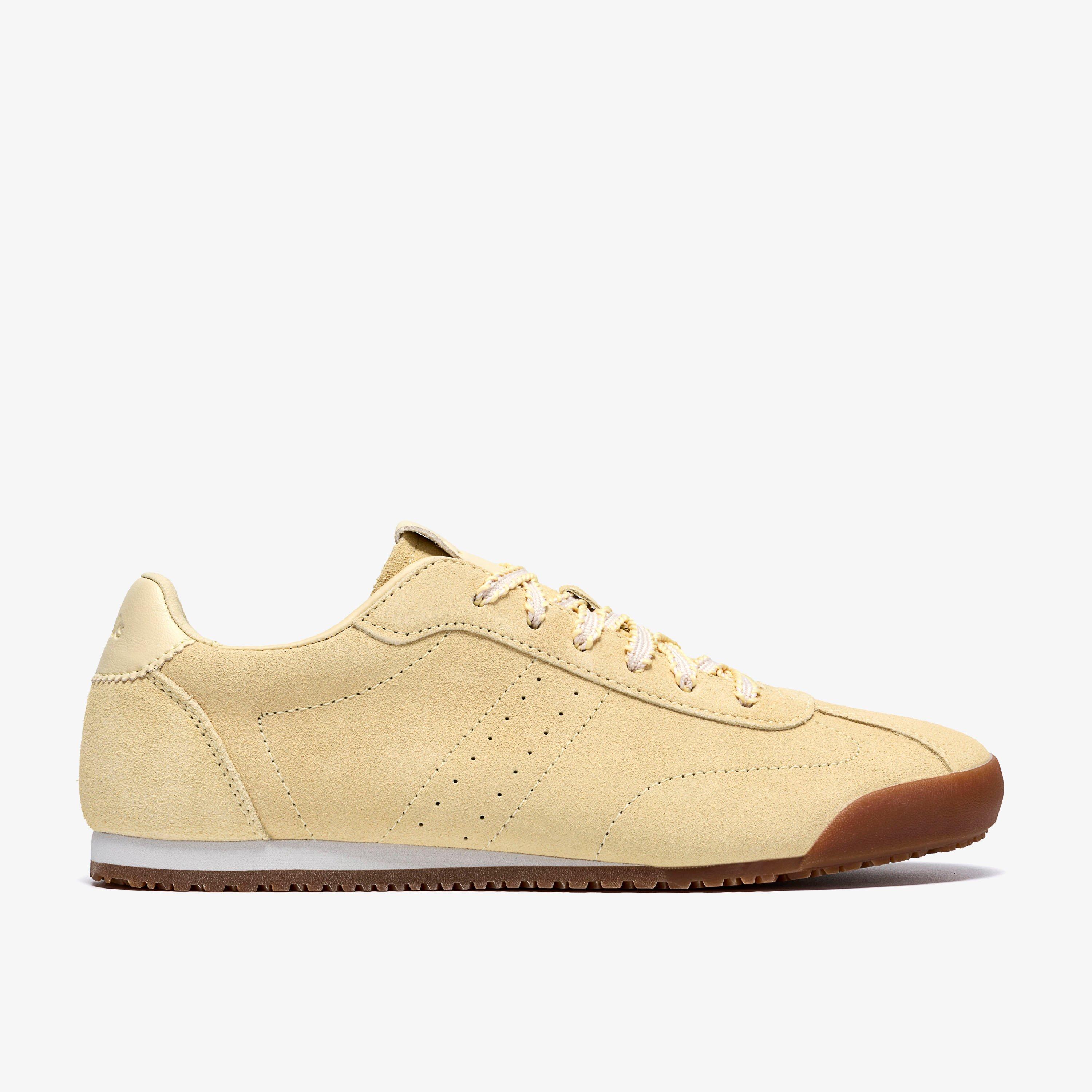 Moritz Lo Pale Yellow Suede Trainers, view 1 of 6
