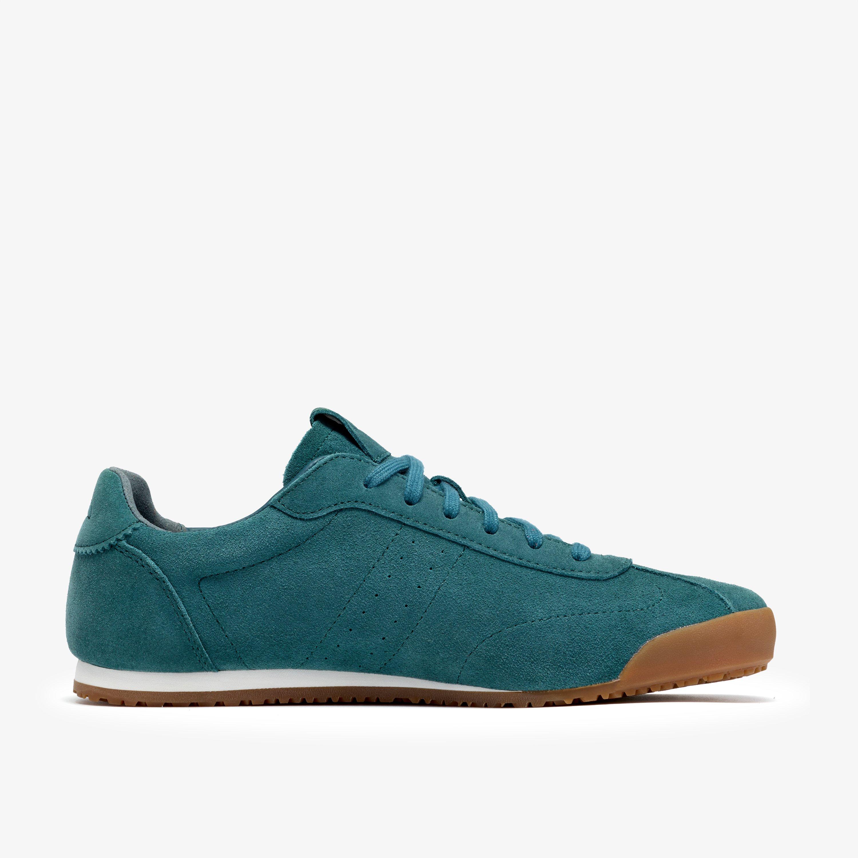 Moritz Lo Teal Suede Trainers, view 1 of 6
