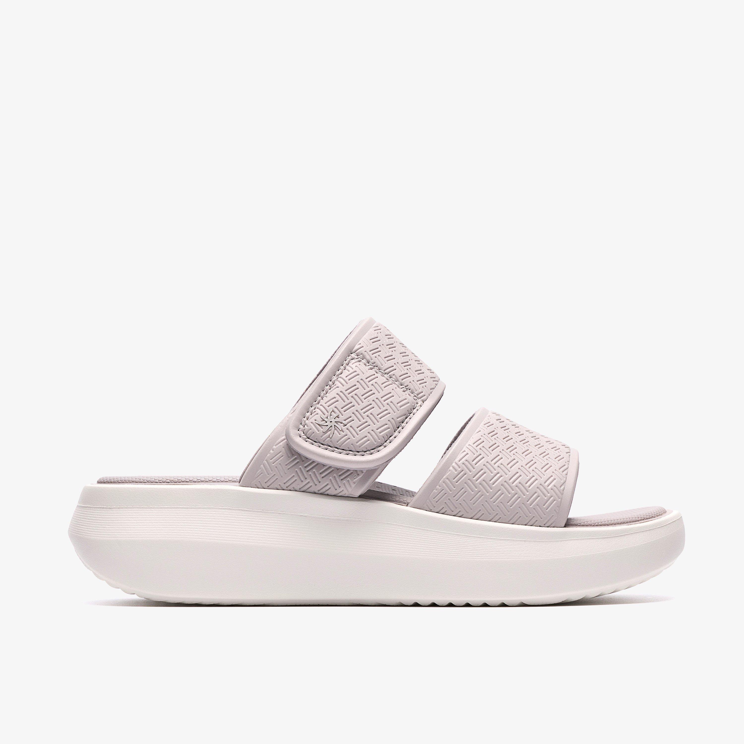 Solevana Star2 Pale Grey Flat Sandals Sliders, view 1 of 6