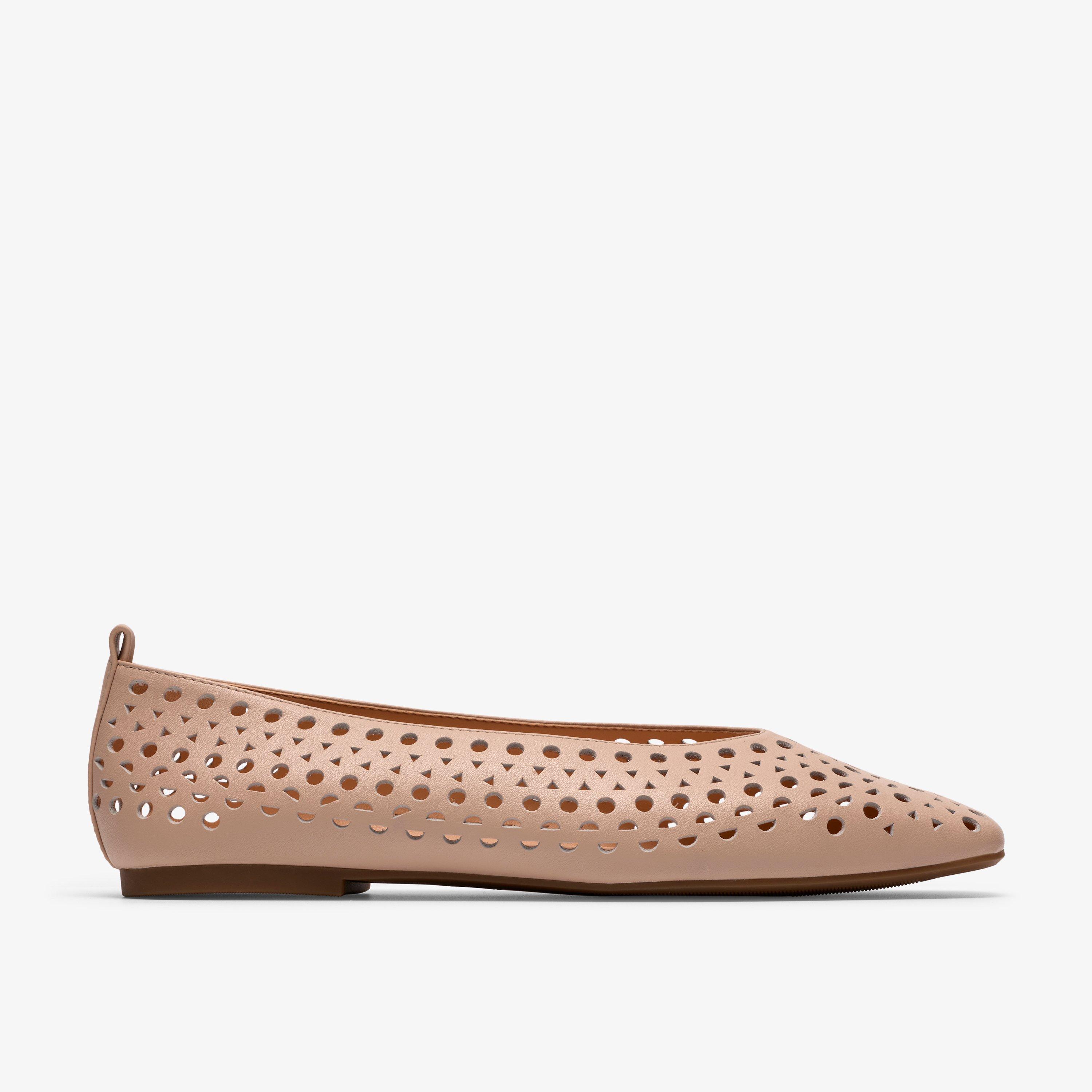 Befana Perf Praline Leather Ballerina Slip Ons, view 1 of 6