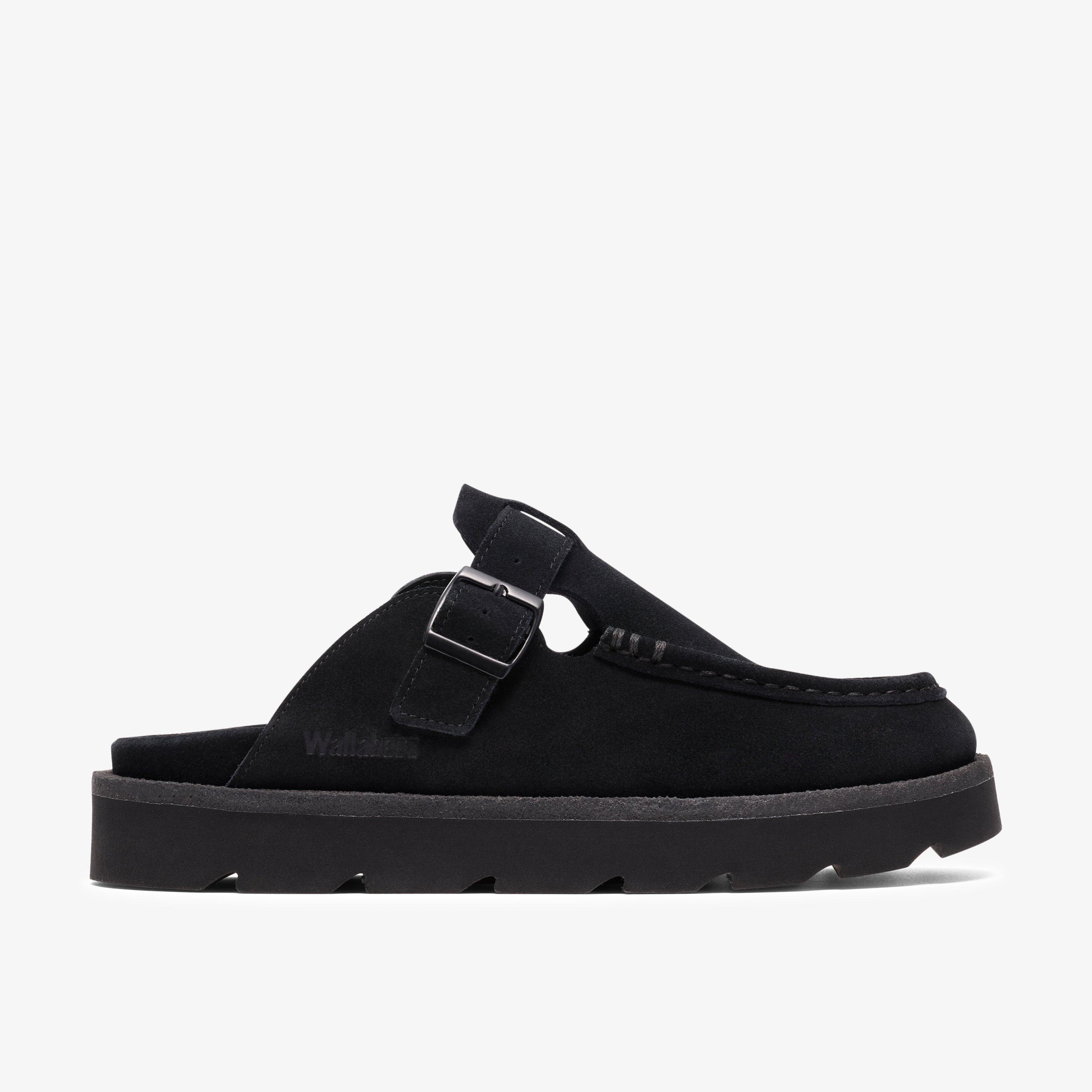 Meare Mocc Black Suede Mules Slip Ons, view 1 of 6