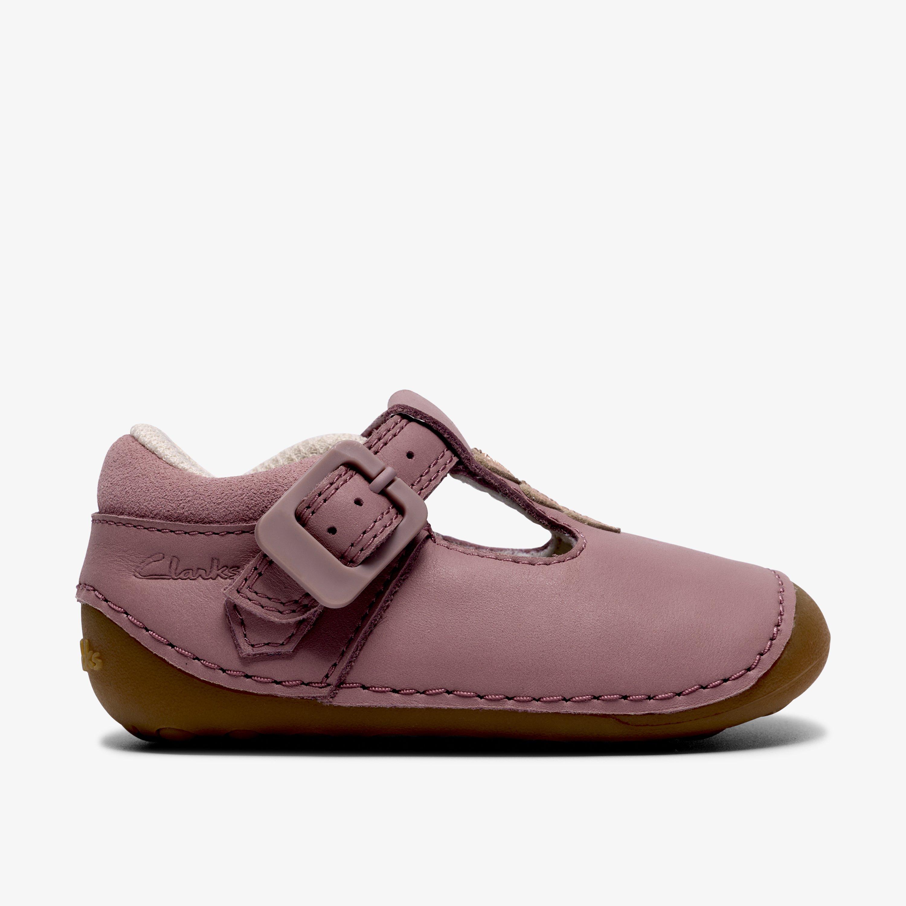 Tiny Hope Toddler Dusty Pink T Bar Shoes Pre Walker Riptape, view 1 of 6