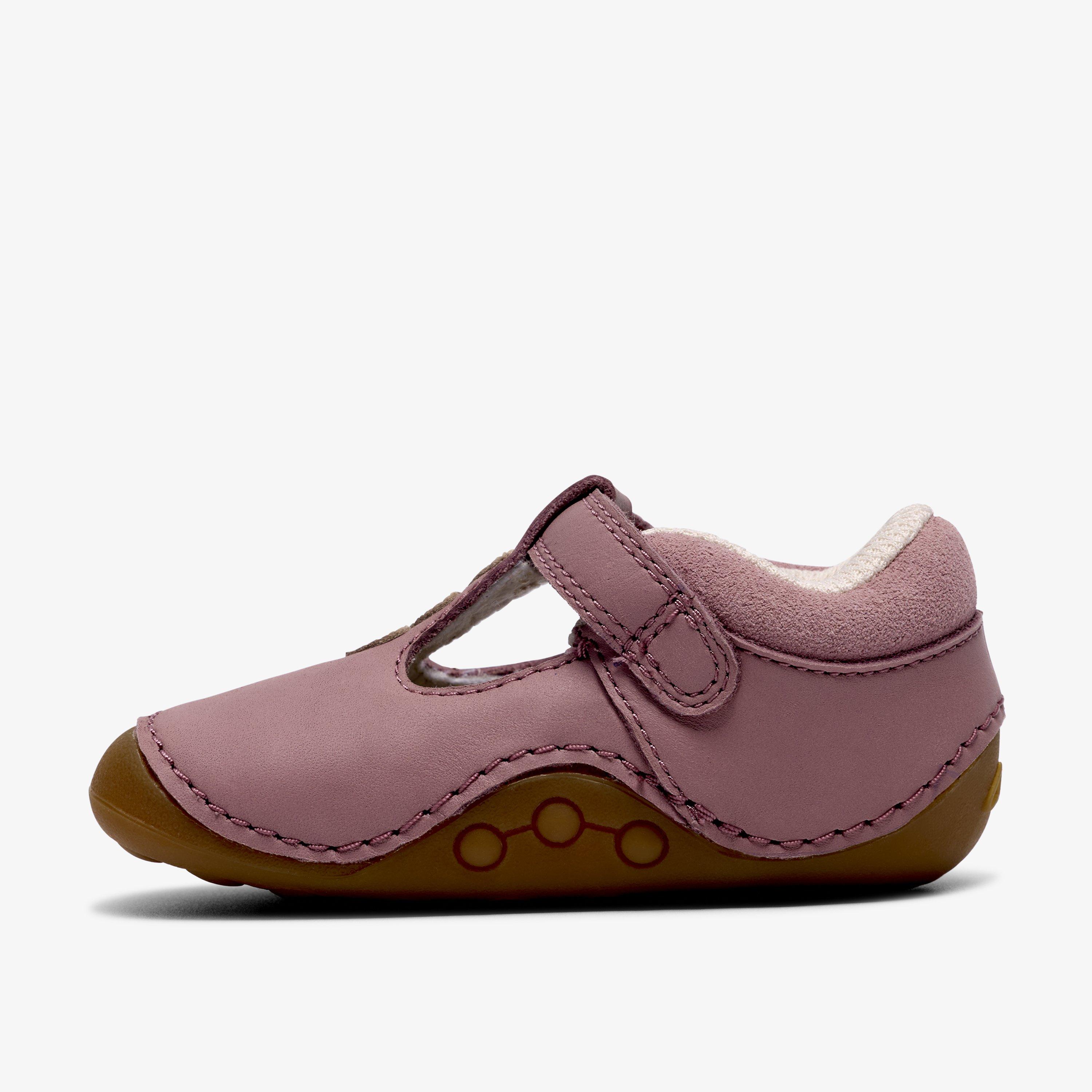 Tiny Hope Toddler Dusty Pink T Bar Shoes Pre Walker Riptape, view 2 of 6