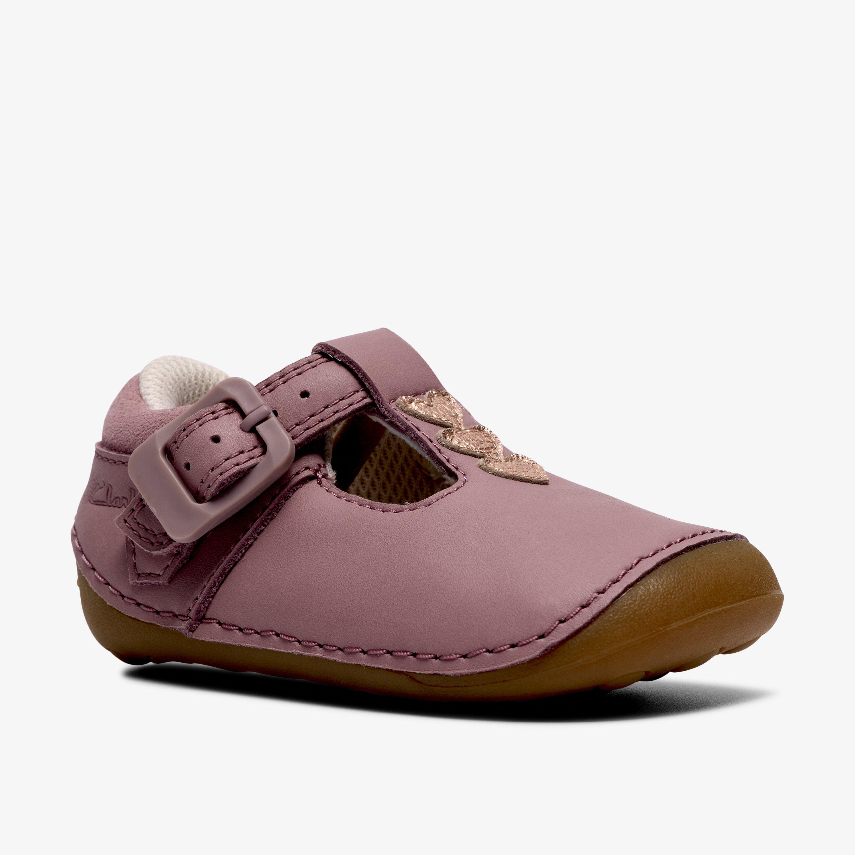 Tiny Hope Toddler Dusty Pink T Bar Shoes Pre Walker Riptape, view 4 of 6