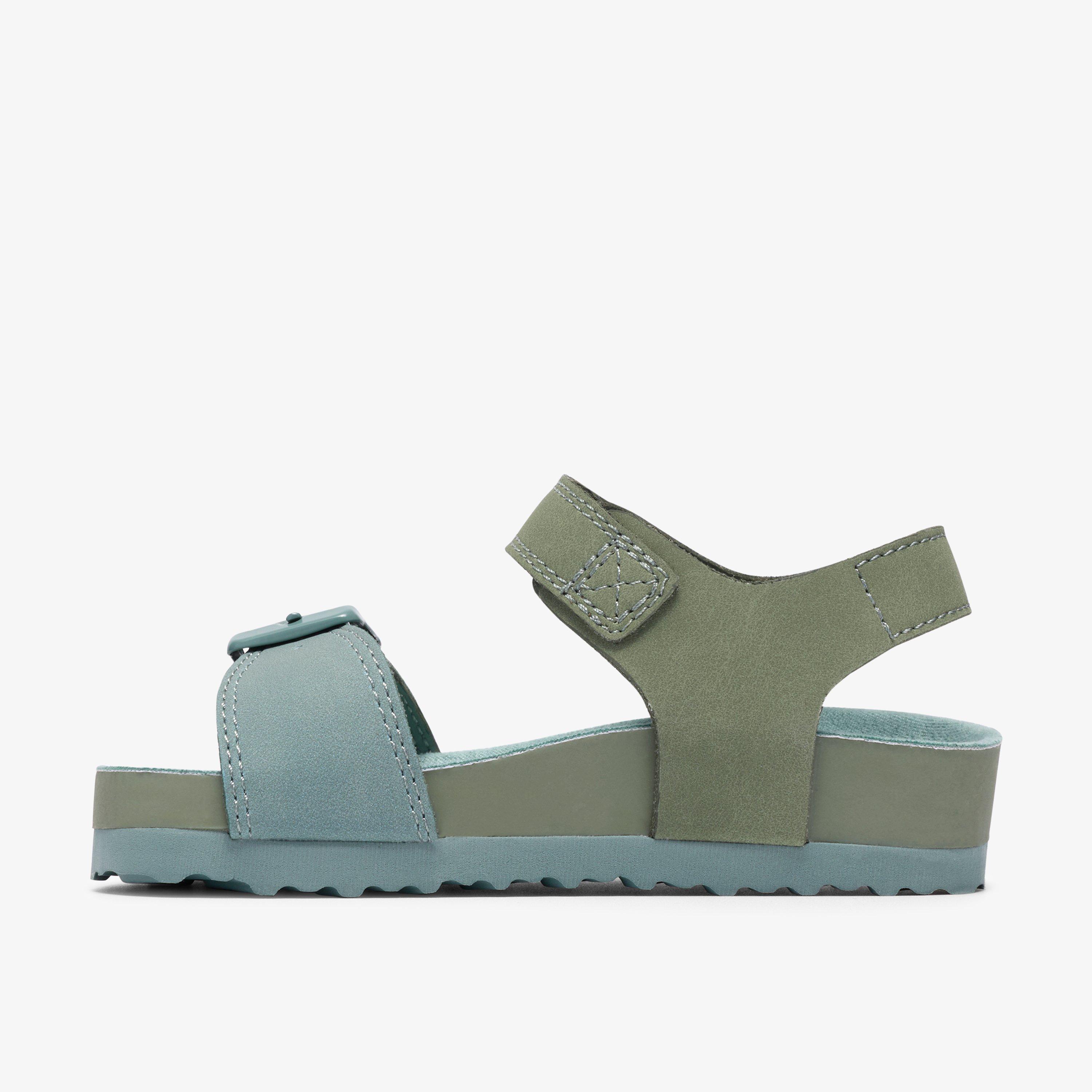 Bali Free Toddler Khaki Combination Flat Sandals, view 2 of 6