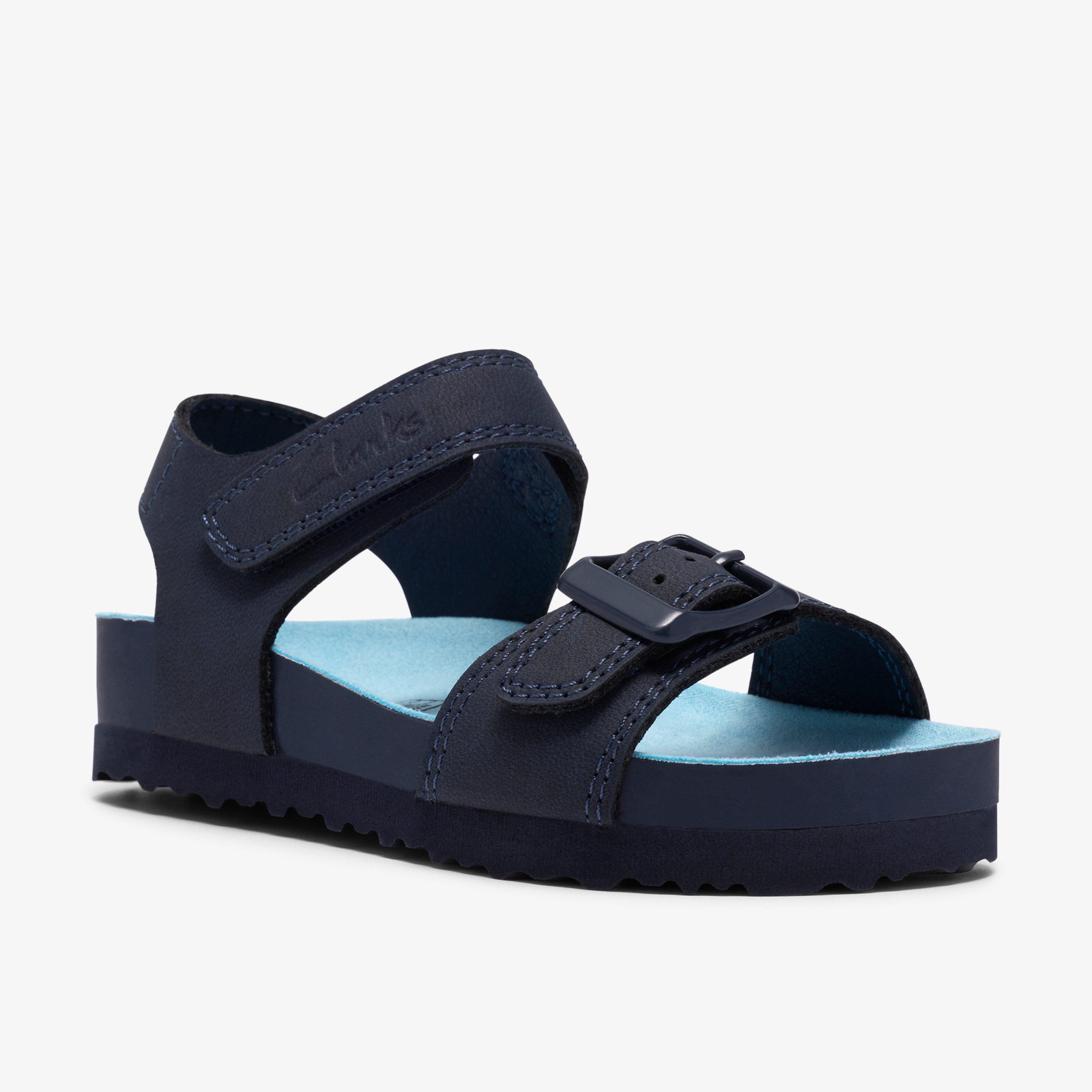 Bali Free Toddler Navy Flat Sandals, view 4 of 6