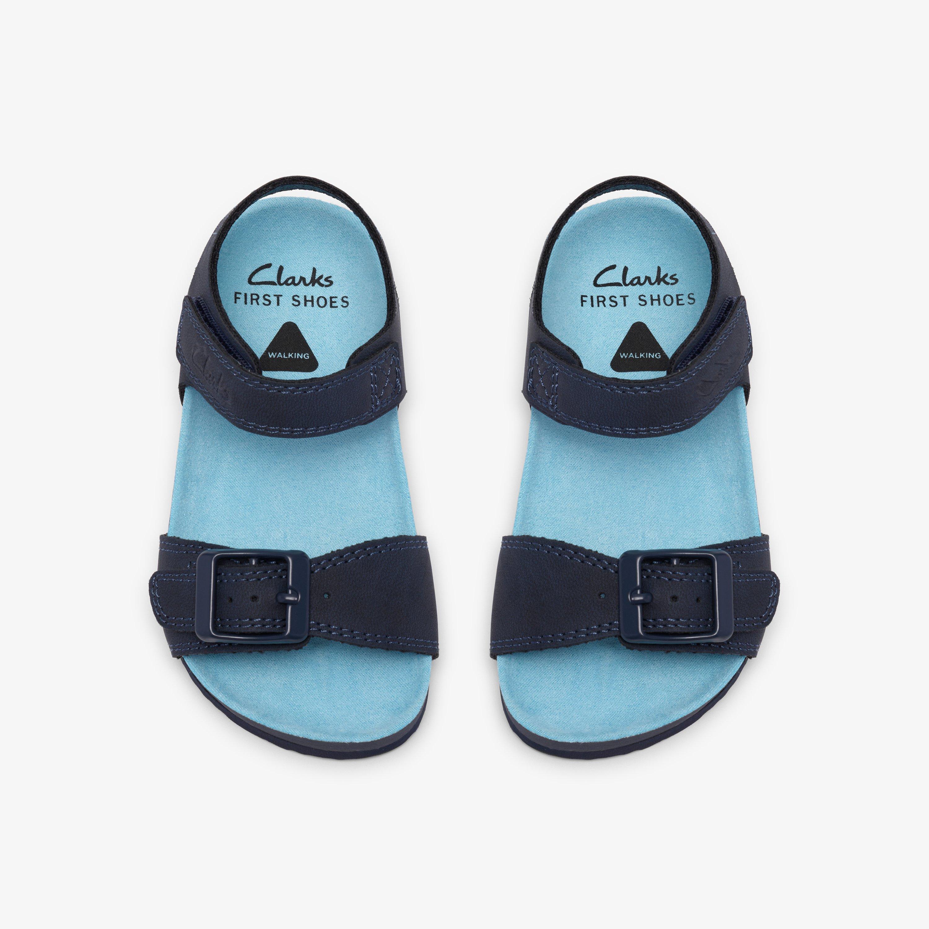 Bali Free Toddler Navy Flat Sandals, view 6 of 6