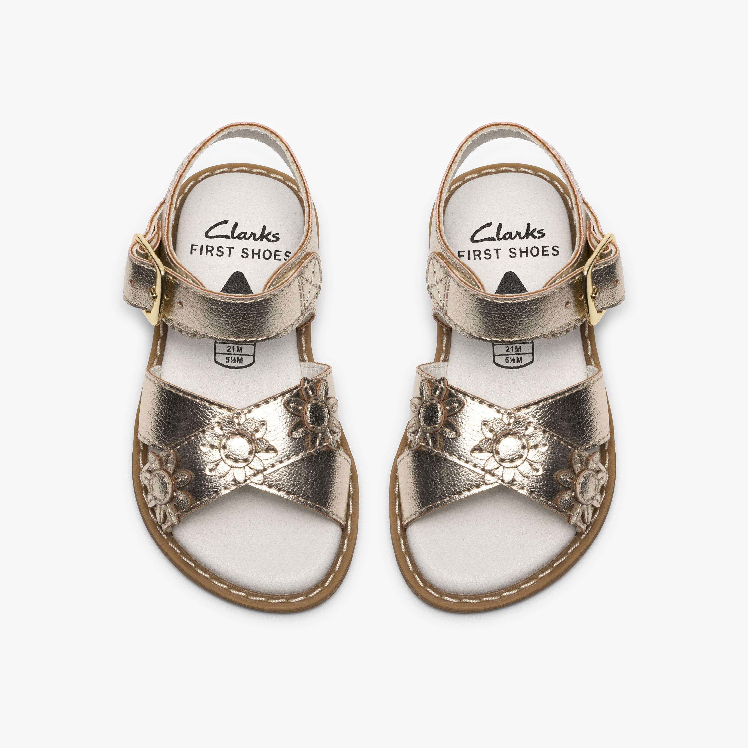 Luana Brill Toddler Champagne Flat Sandals, view 6 of 6