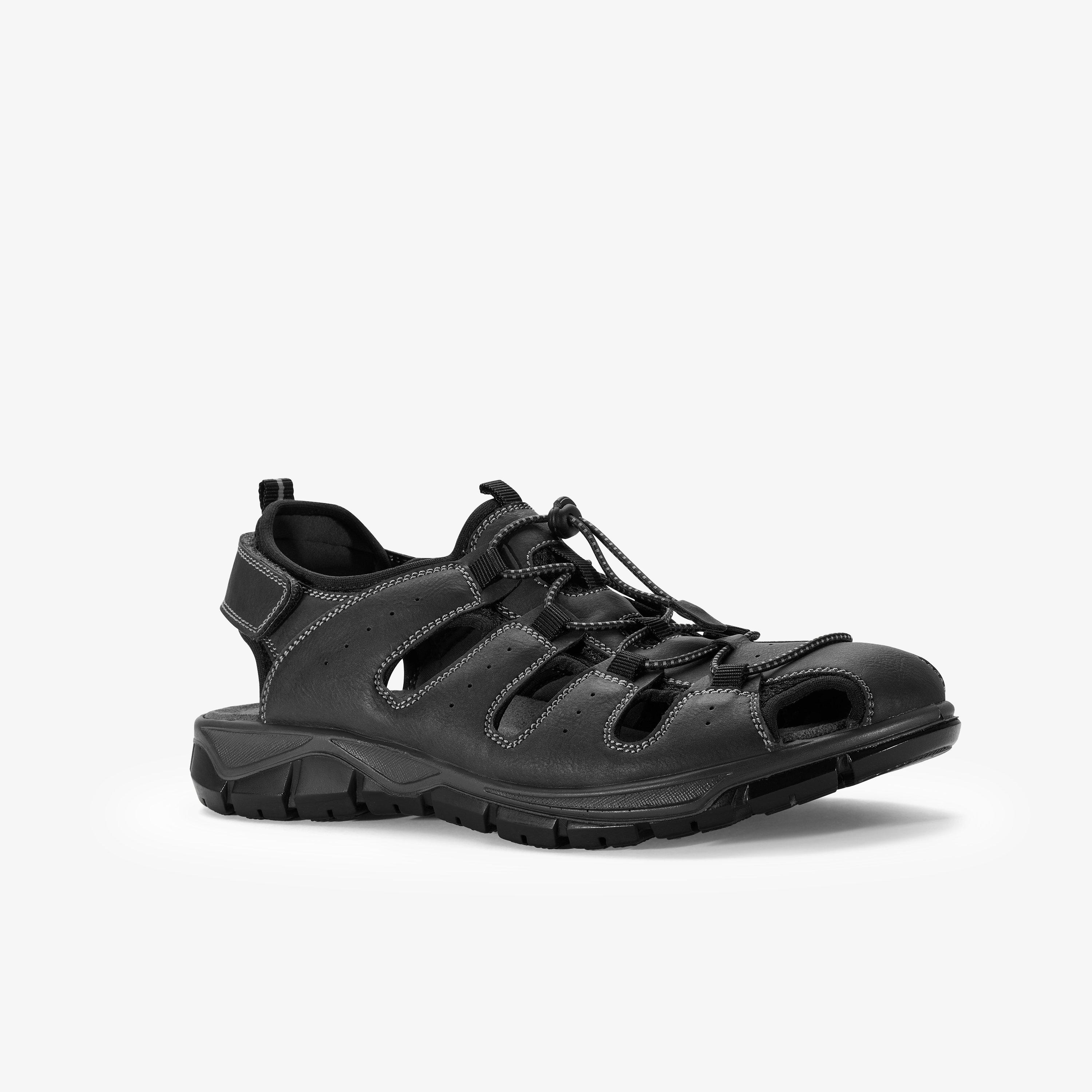Napoli Fish Black Fisherman Sandals Flat Sandals, view 4 of 6