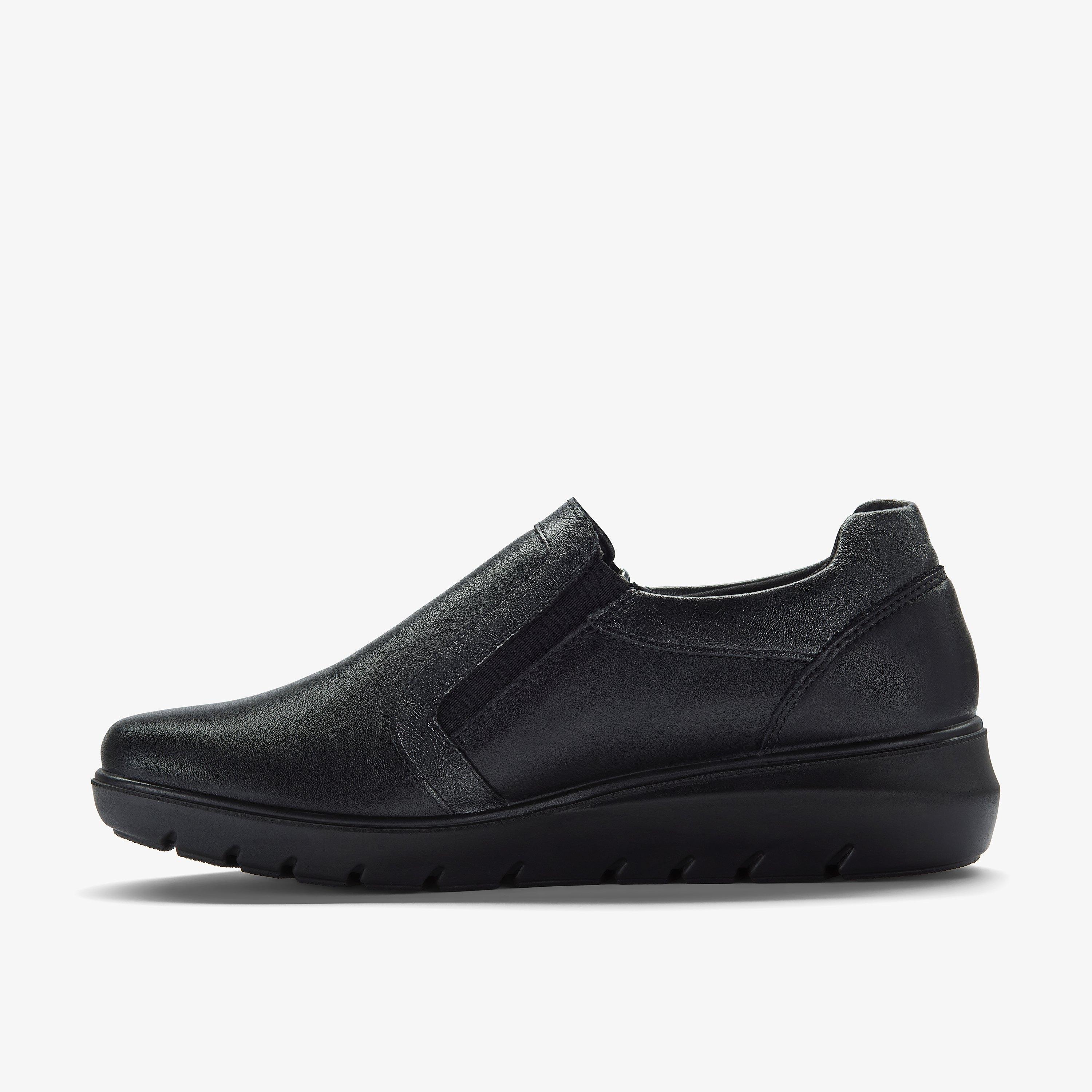 Un Bay Zip Black Leather