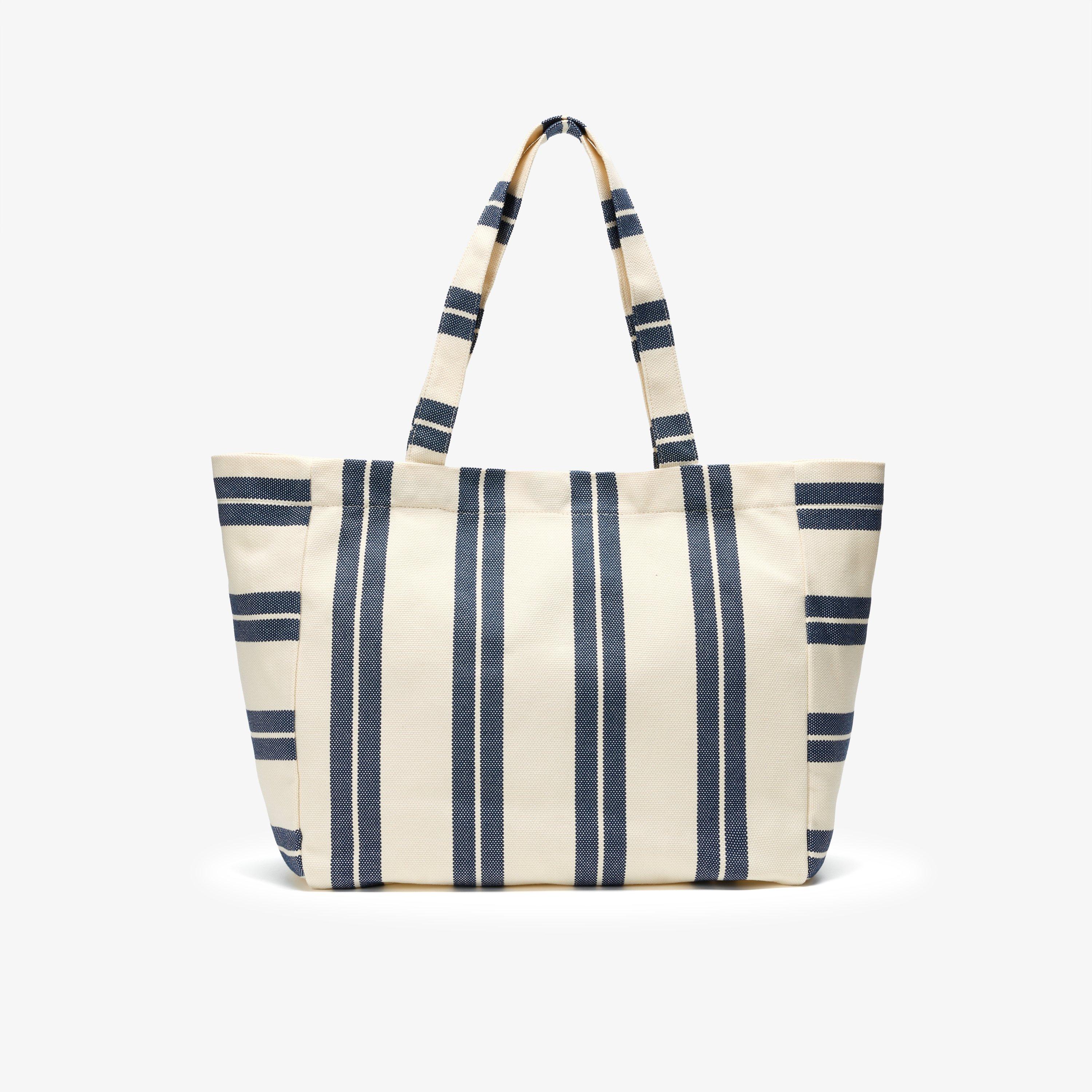 Marina Tote Blue Canvas Tote Bag Shoulder Bag, view 1 of 6