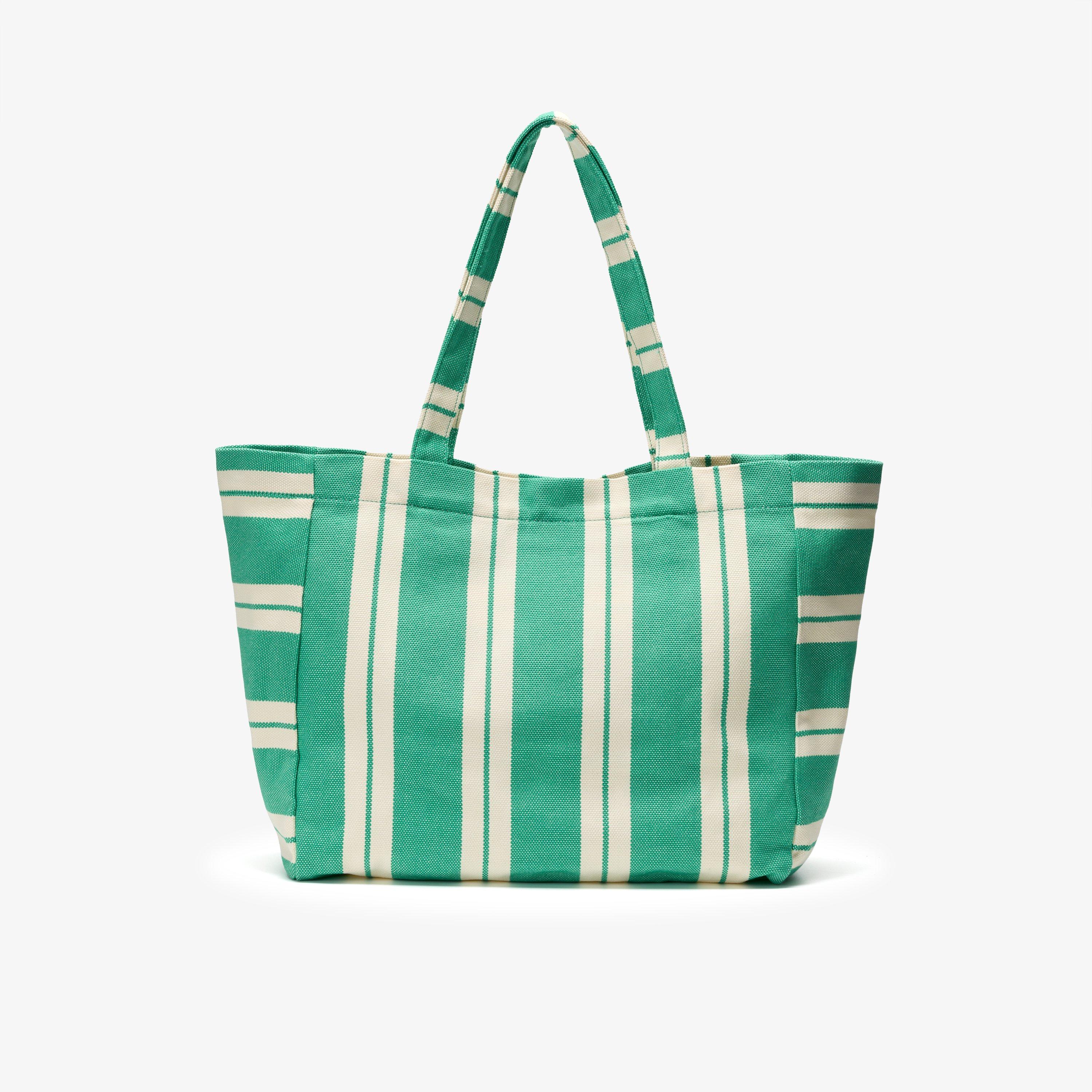 Marina Tote Green Canvas Tote Bag Shoulder Bag, view 1 of 6