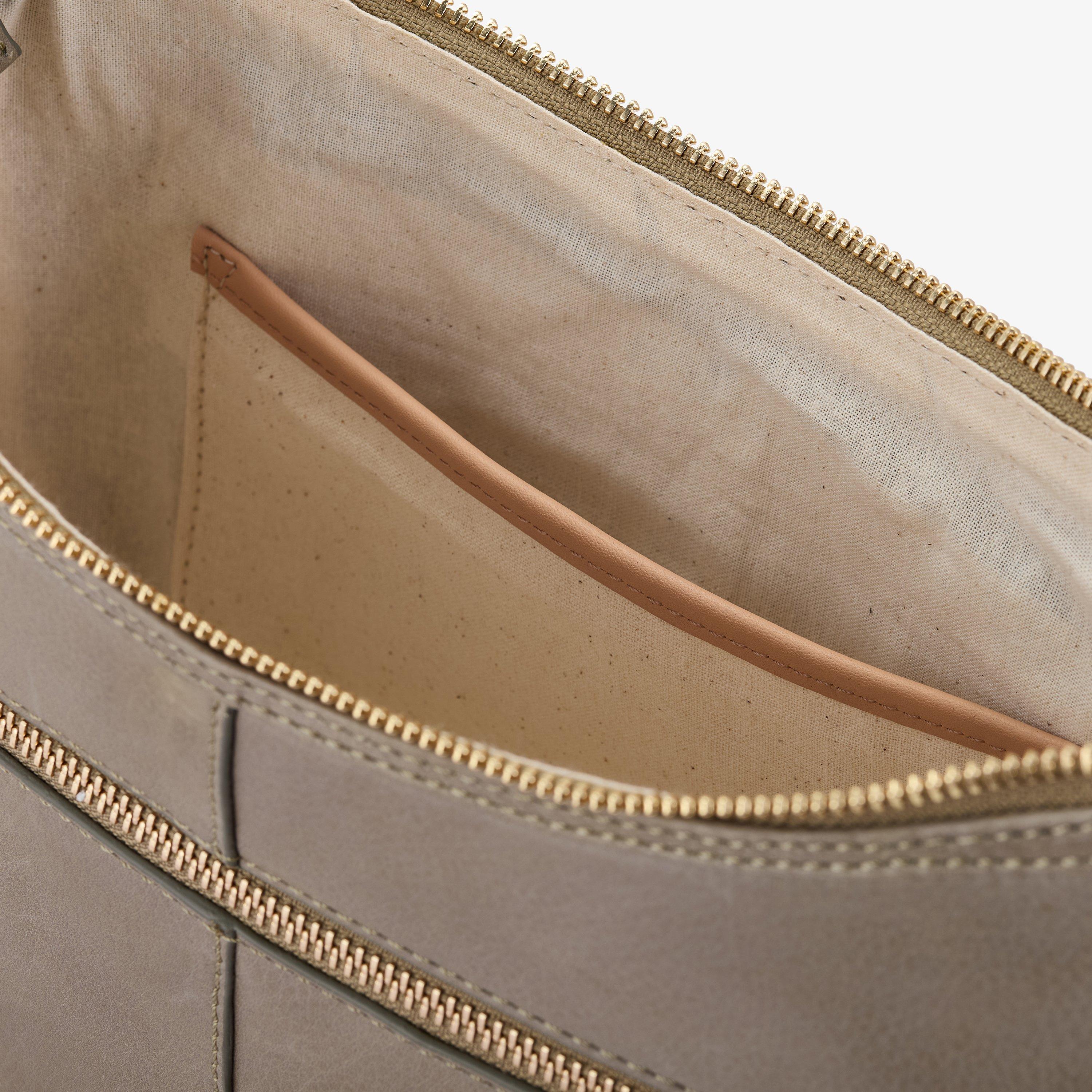 Bea WovenCross Taupe Suede Cross Body Bag, view 6 of 6