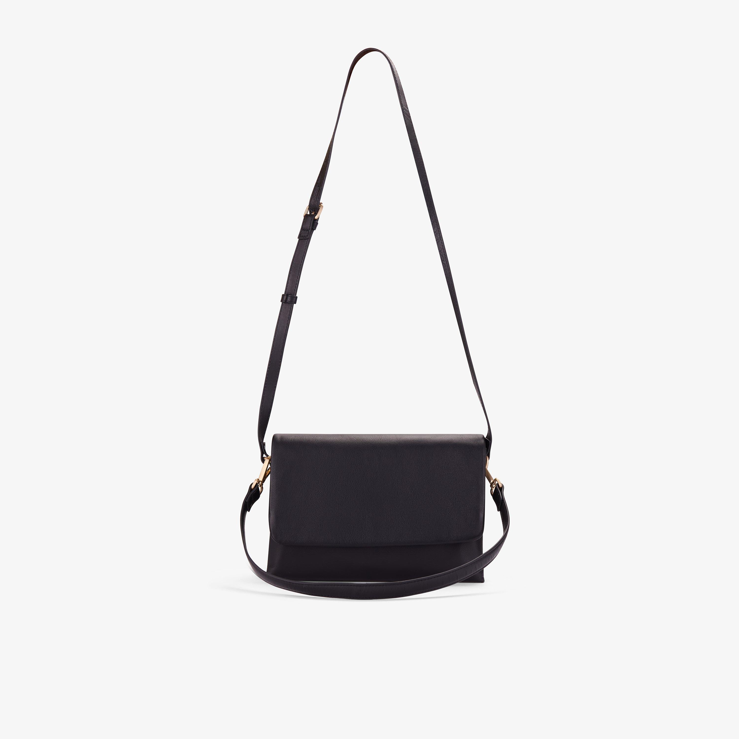 Phoebe Cross Black Leather Cross Body Bag, view 3 of 6