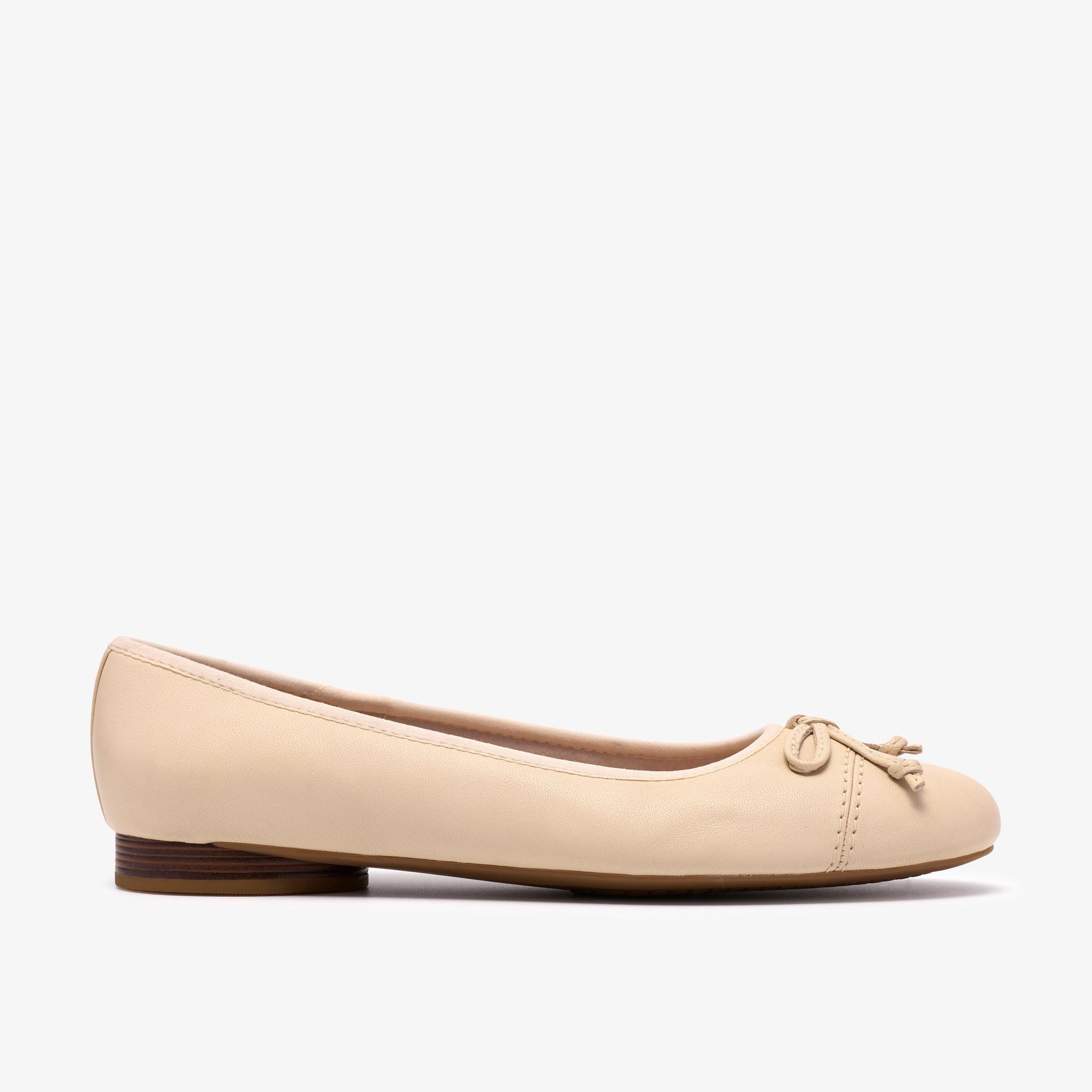 Loreleigh Rae Cream Leather Slip Ons Ballerina, view 1 of 6