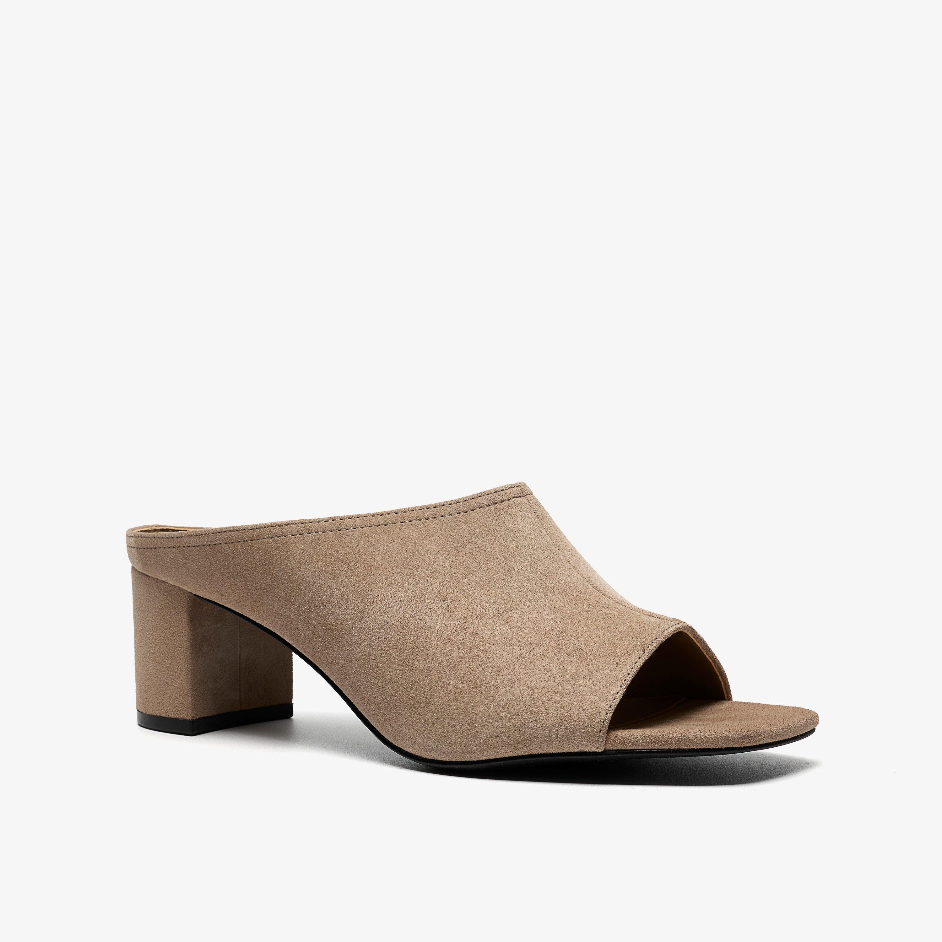 Siray Mule Mushroom Suede