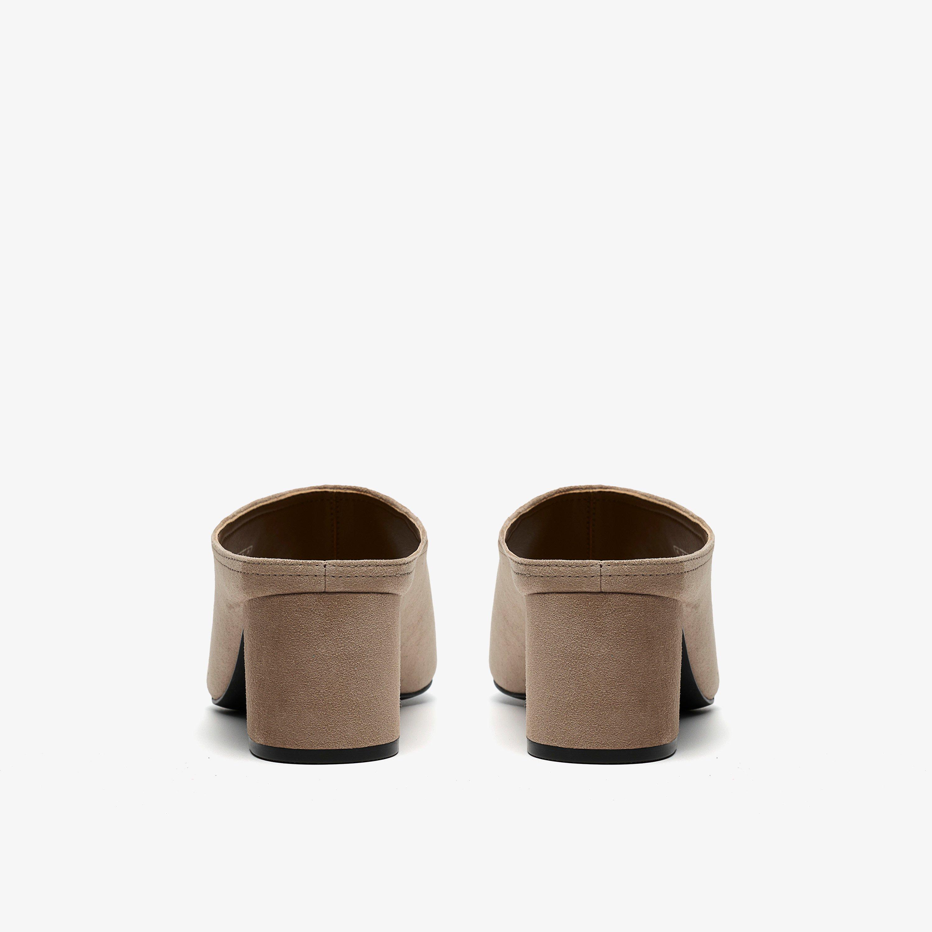 Siray Mule Mushroom Suede