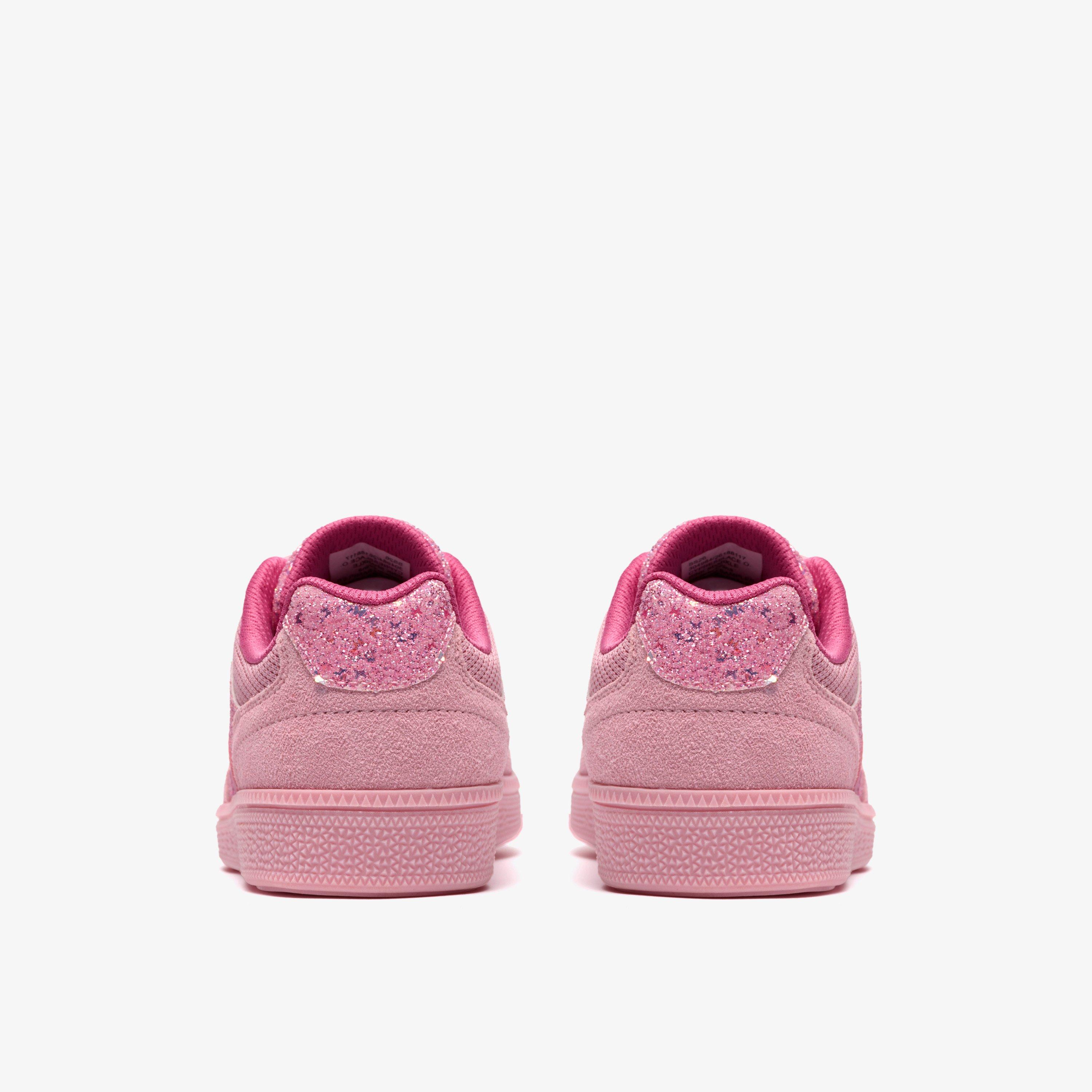Cypress Lace Older Pink Sparkle Trainers, view 5 of 6