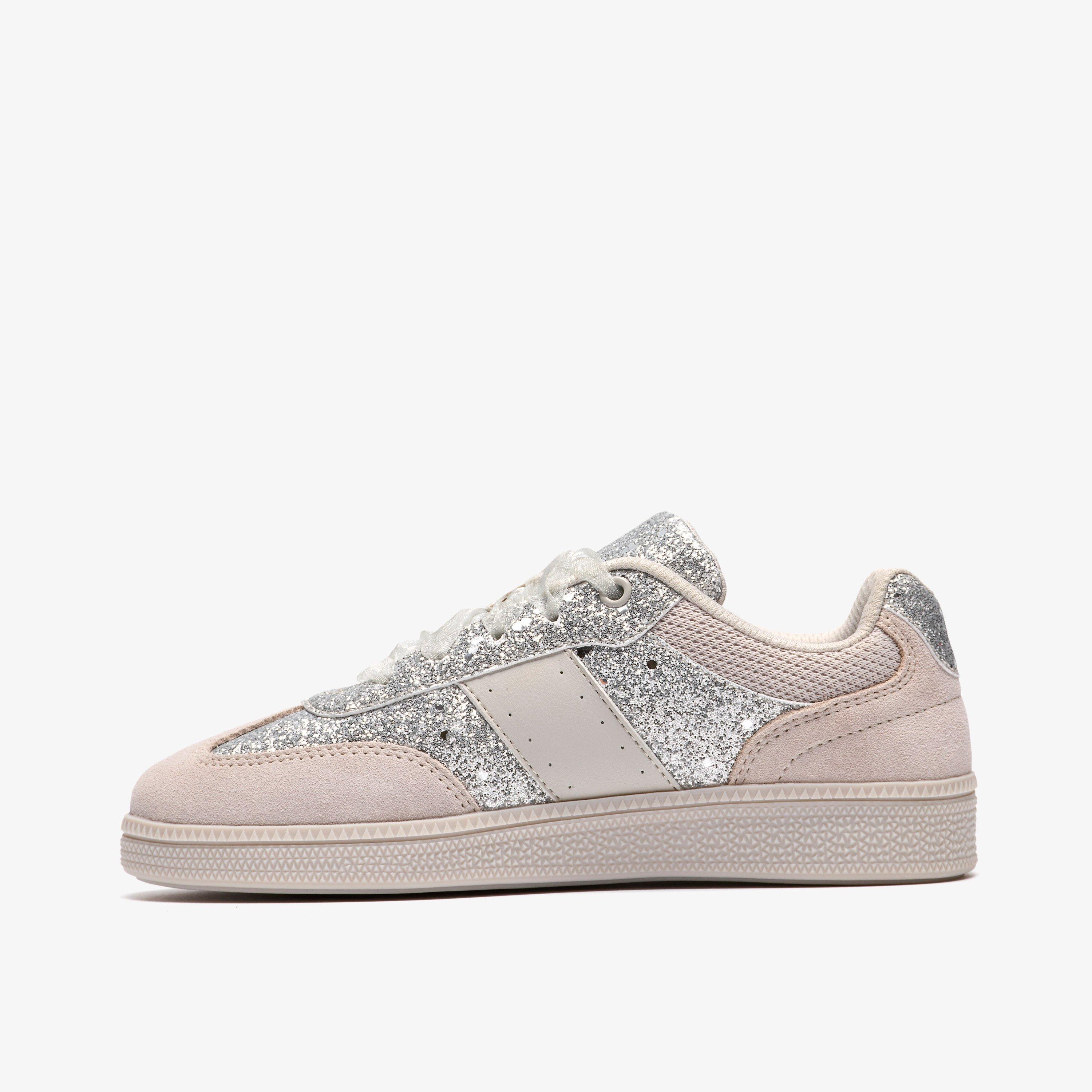 Cypress Lace Older Silver Metallic Trainers, view 2 of 6