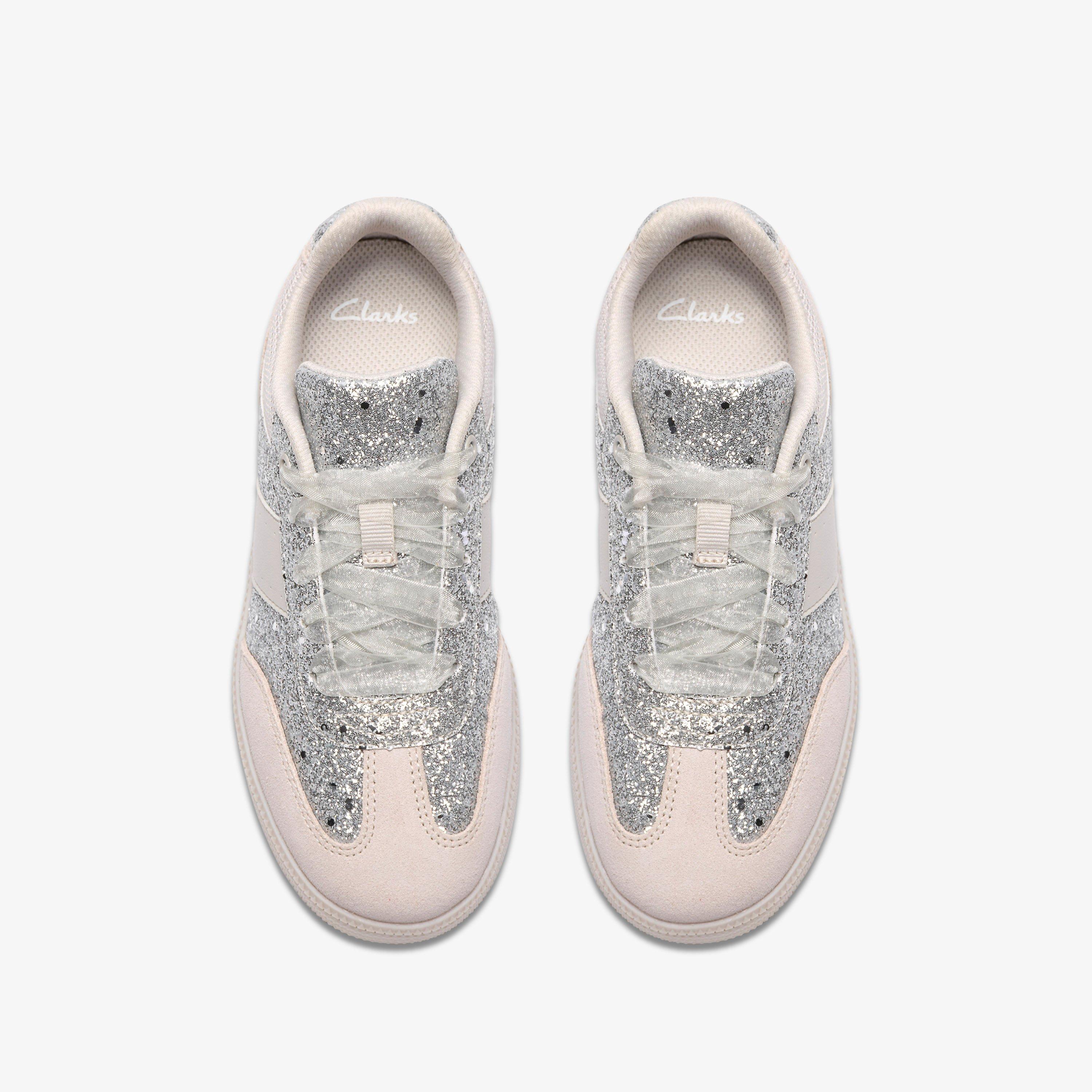 Cypress Lace Older Silver Metallic Trainers, view 6 of 6
