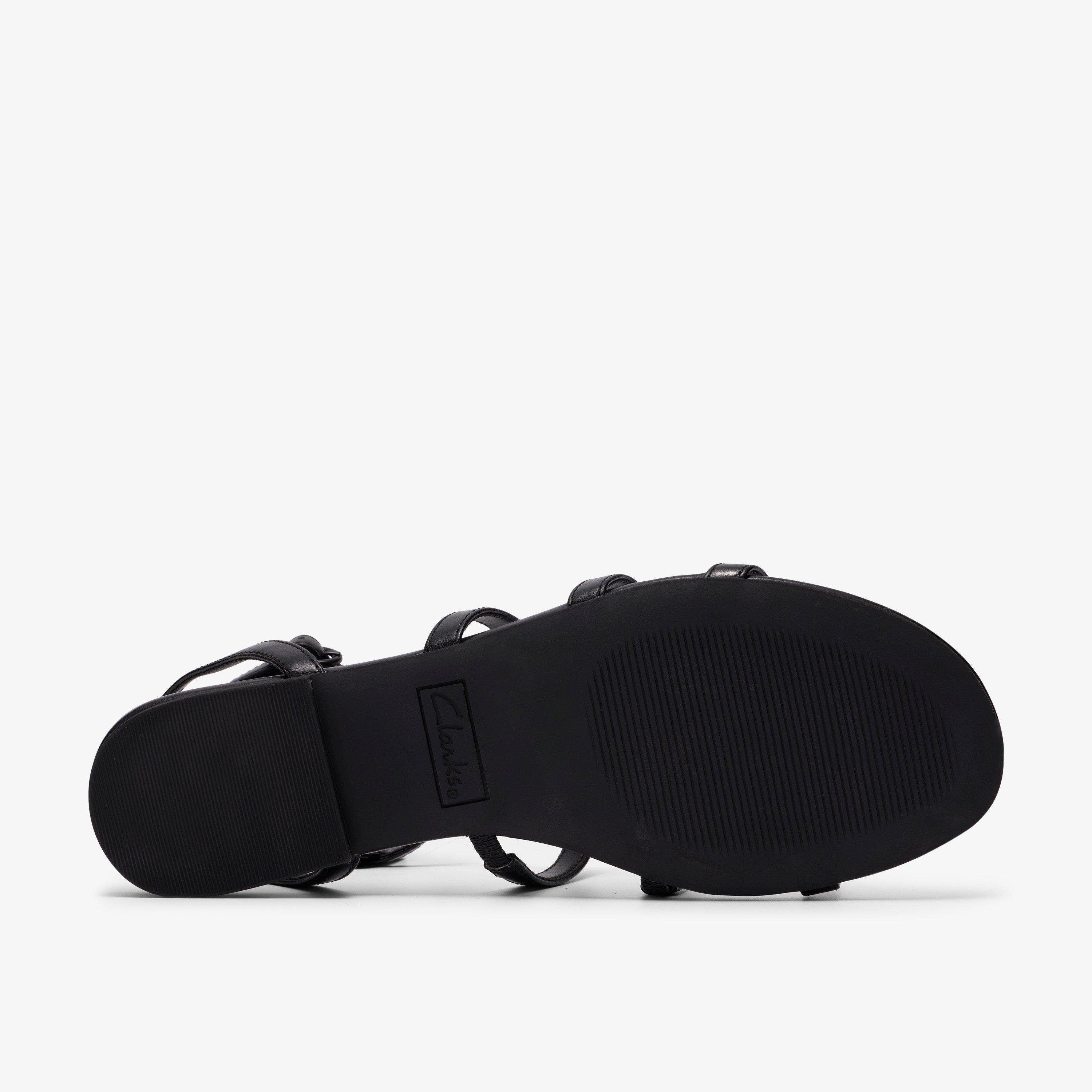 Kediri Glad Black Flat Sandals, view 3 of 6