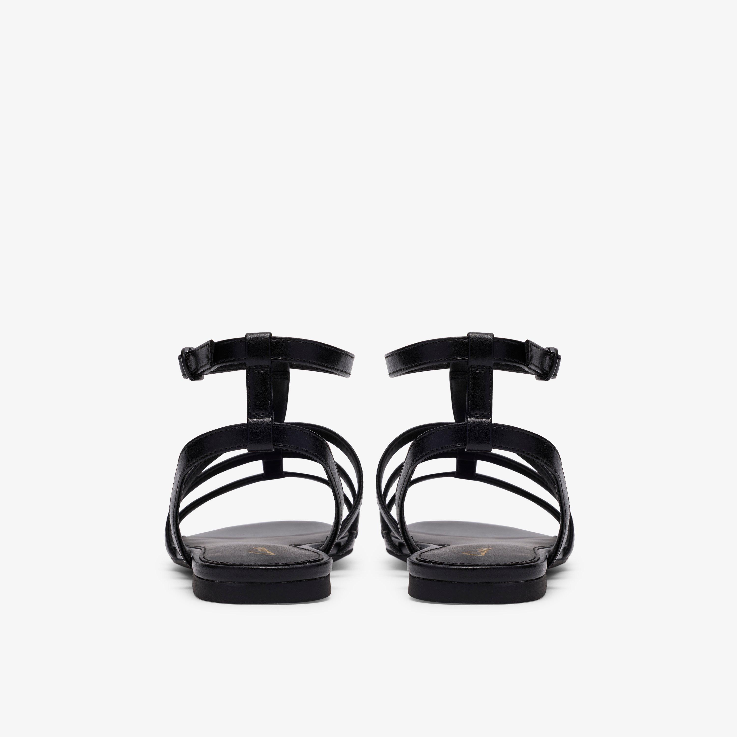 Kediri Glad Black Flat Sandals, view 5 of 6