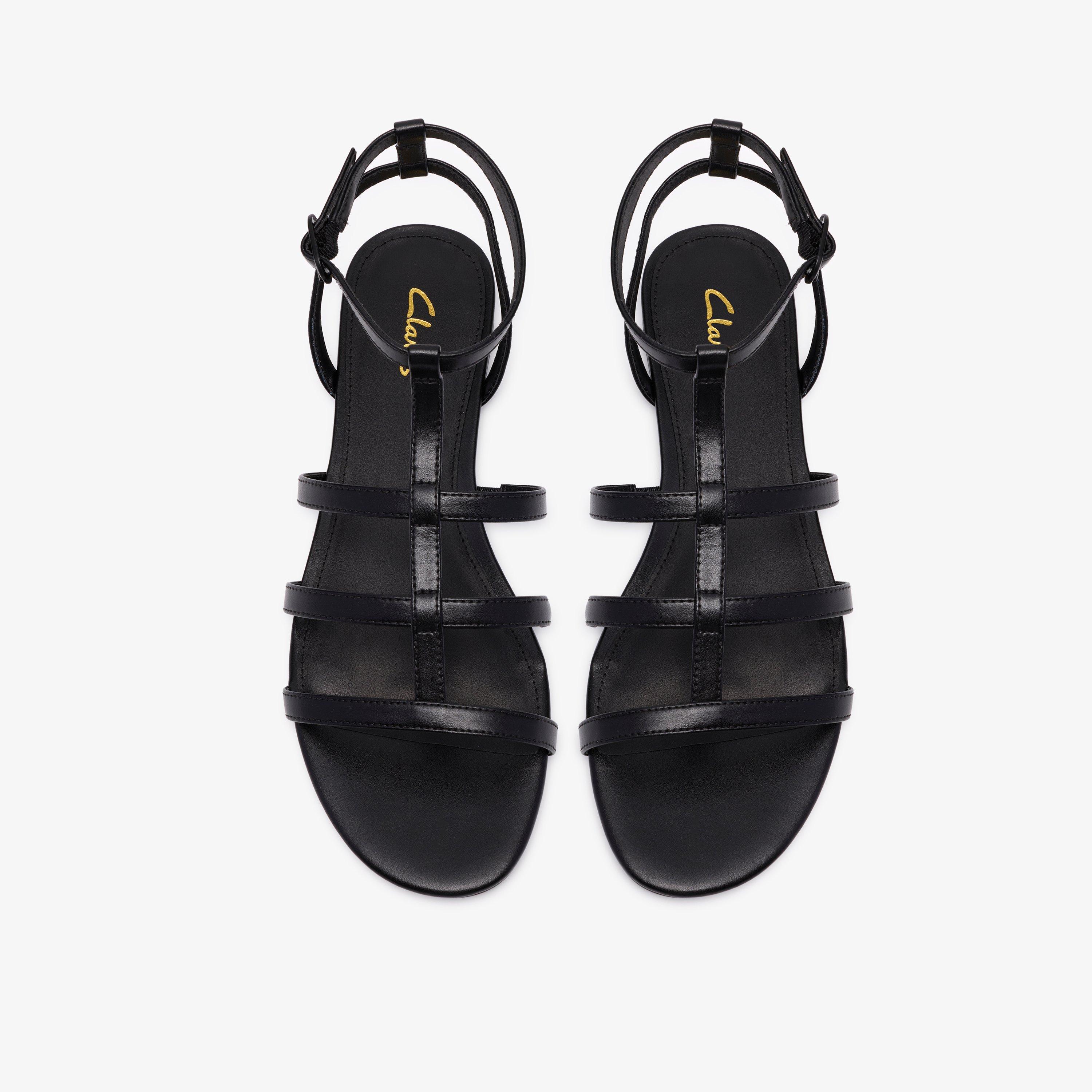 Kediri Glad Black Flat Sandals, view 6 of 6
