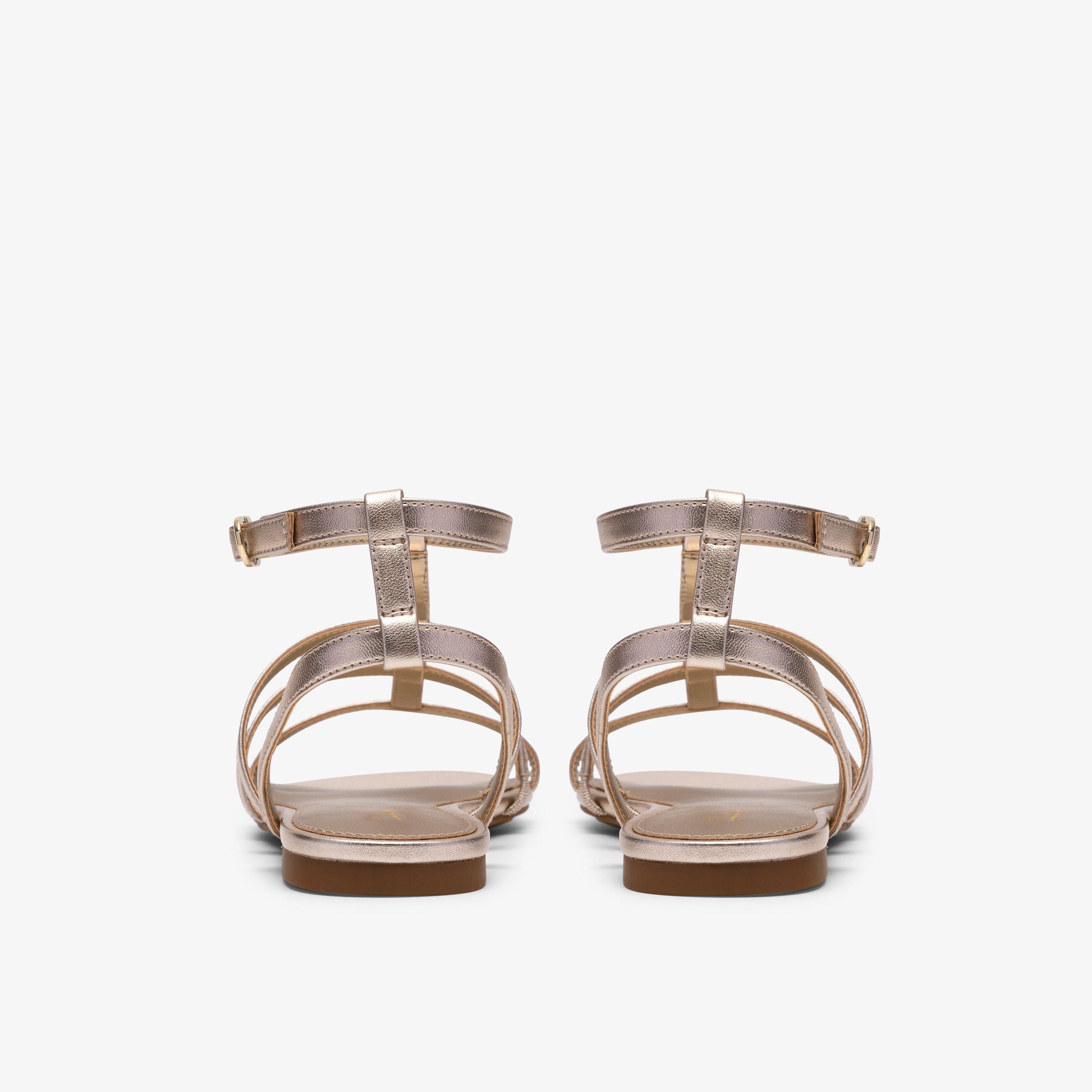 Kediri Glad Gold Flat Sandals, view 5 of 6