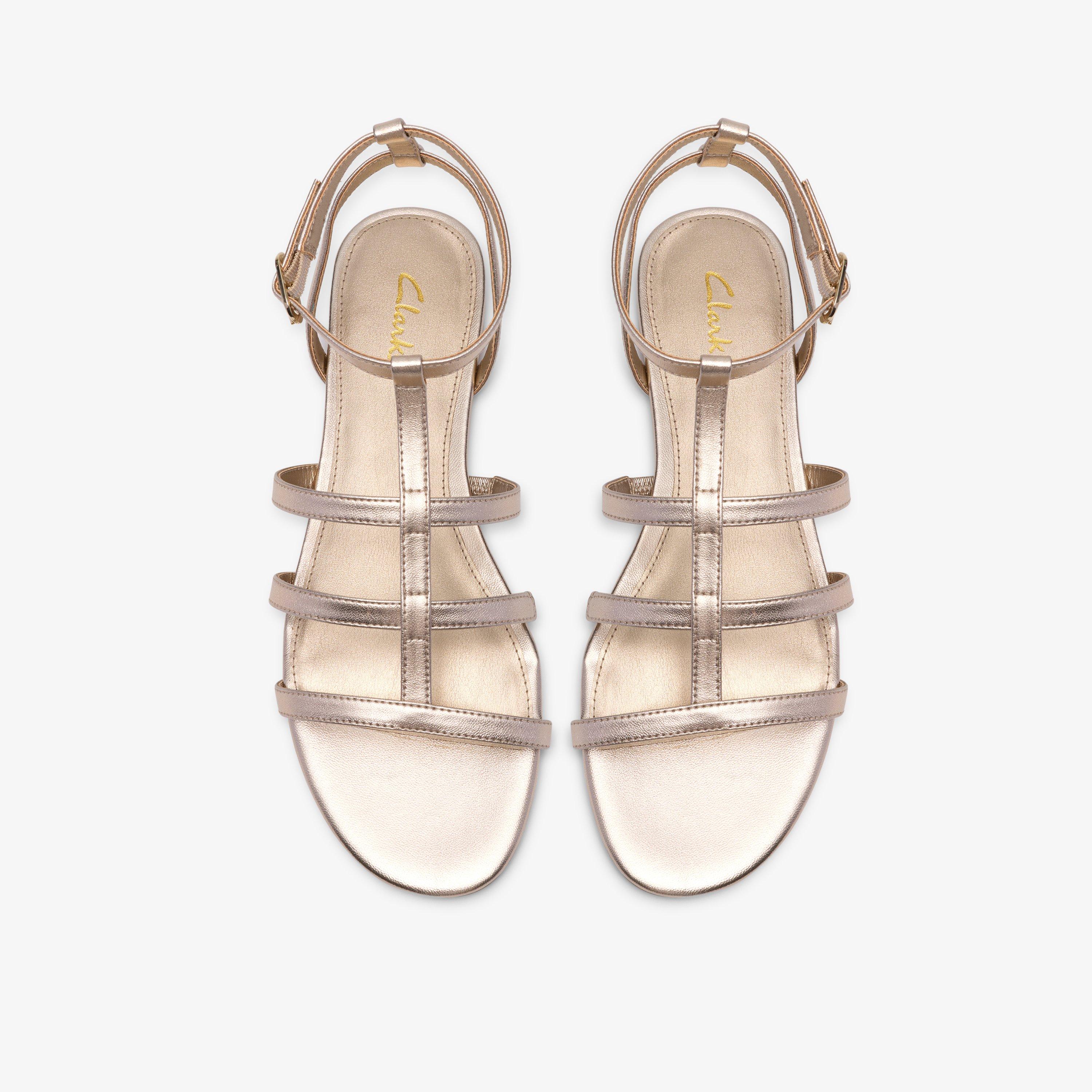 Kediri Glad Gold Flat Sandals, view 6 of 6