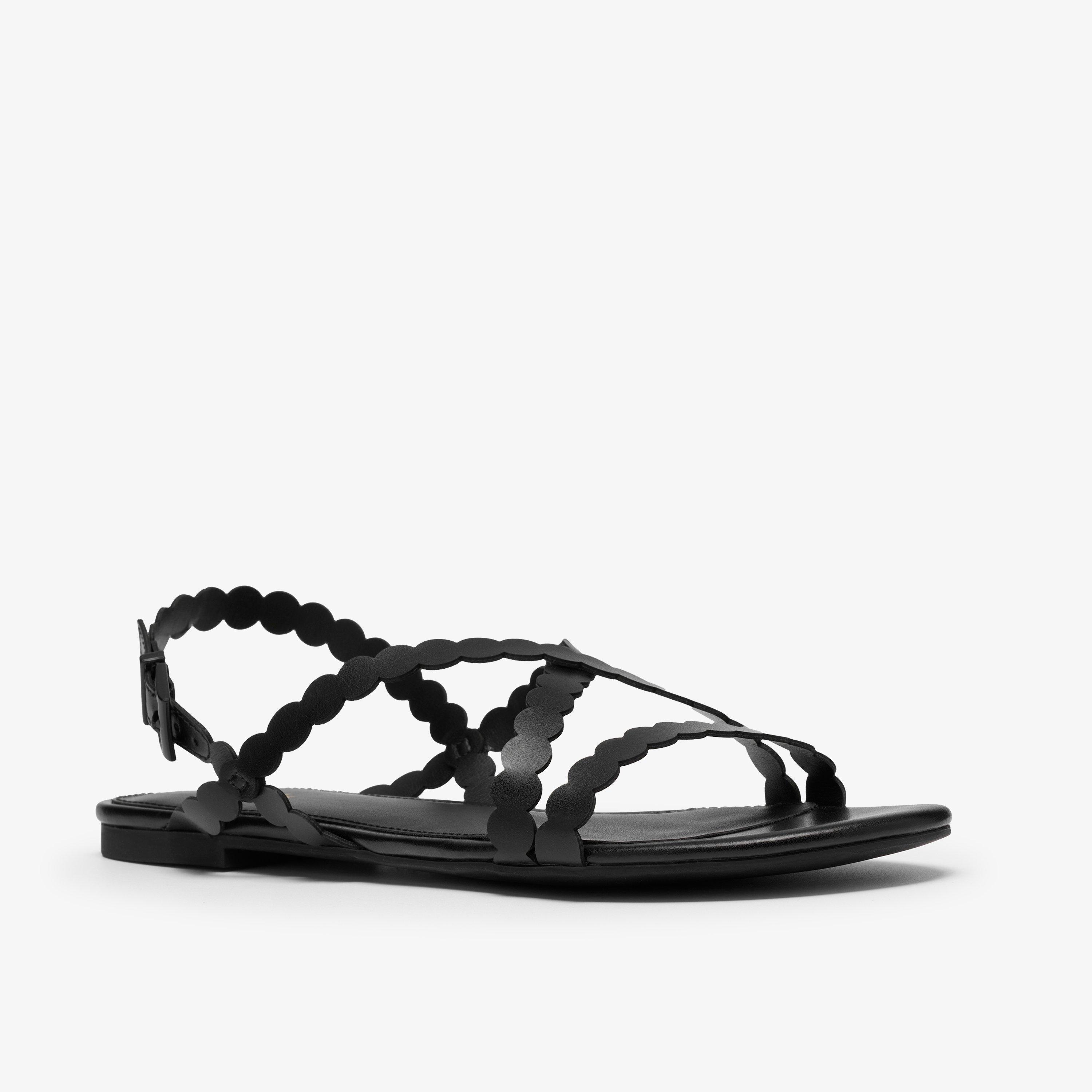 Kediri Strap Black Flat Sandals, view 4 of 6